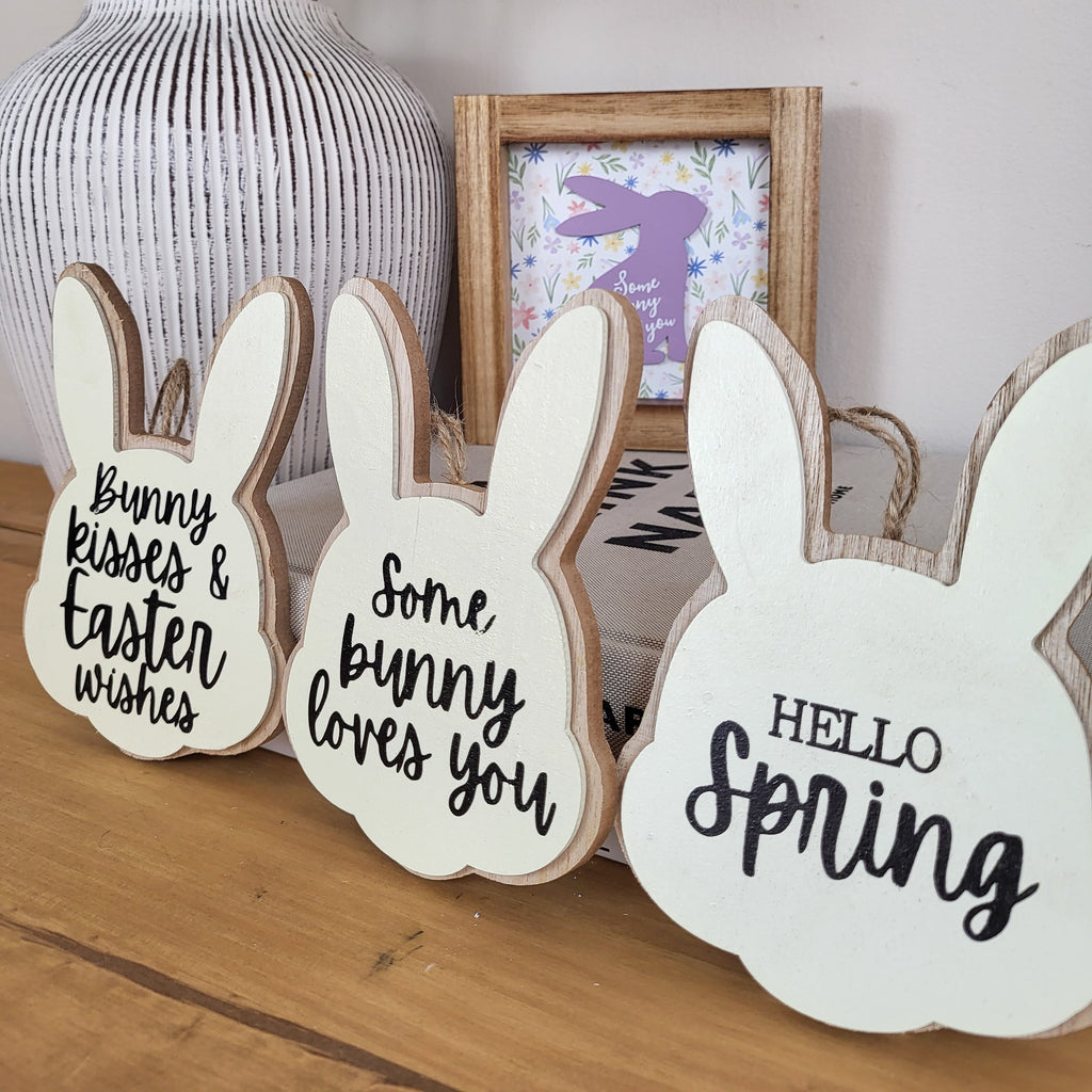 Easter Bunny Wooden Hanging Signs