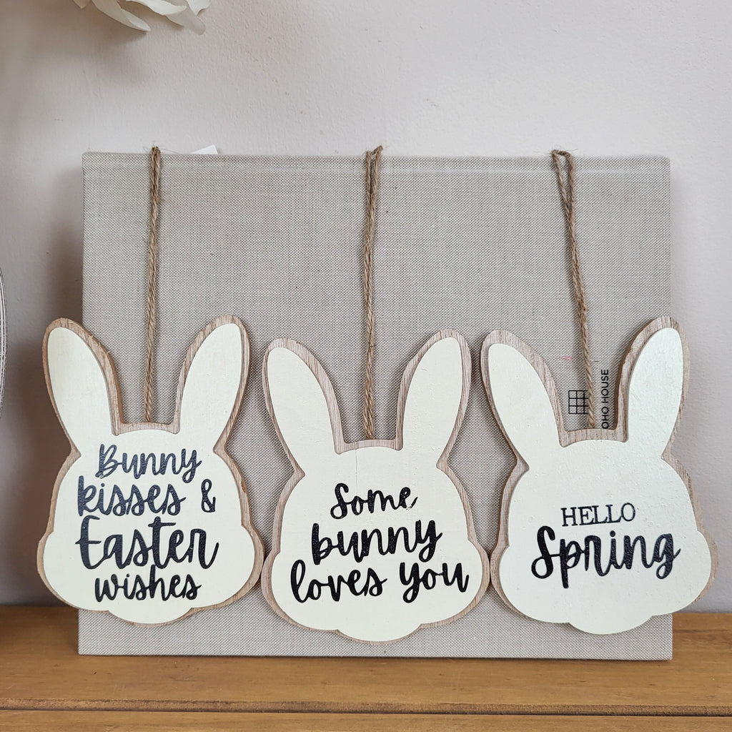 Easter Bunny Wooden Hanging Signs