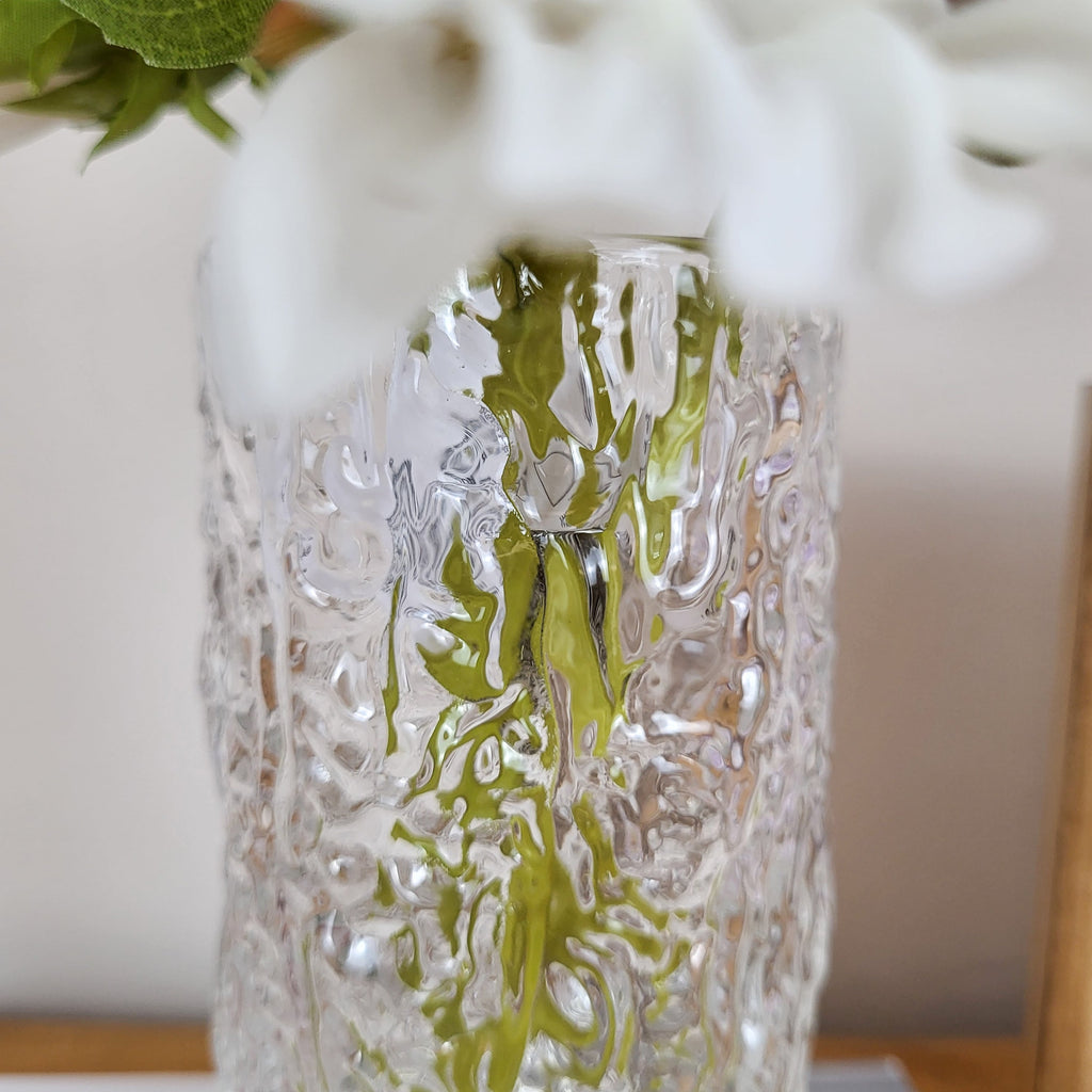 White Sunflower Stems In Vase