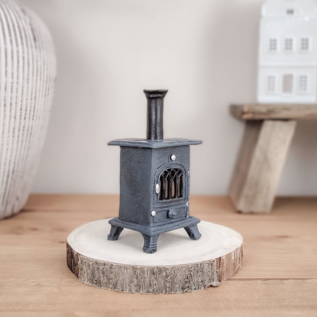 Log Stove Incense Burner