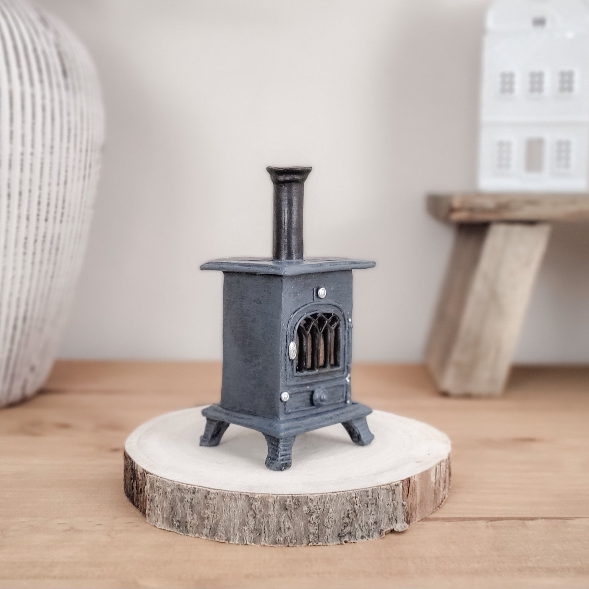 Log Stove Incense Burner