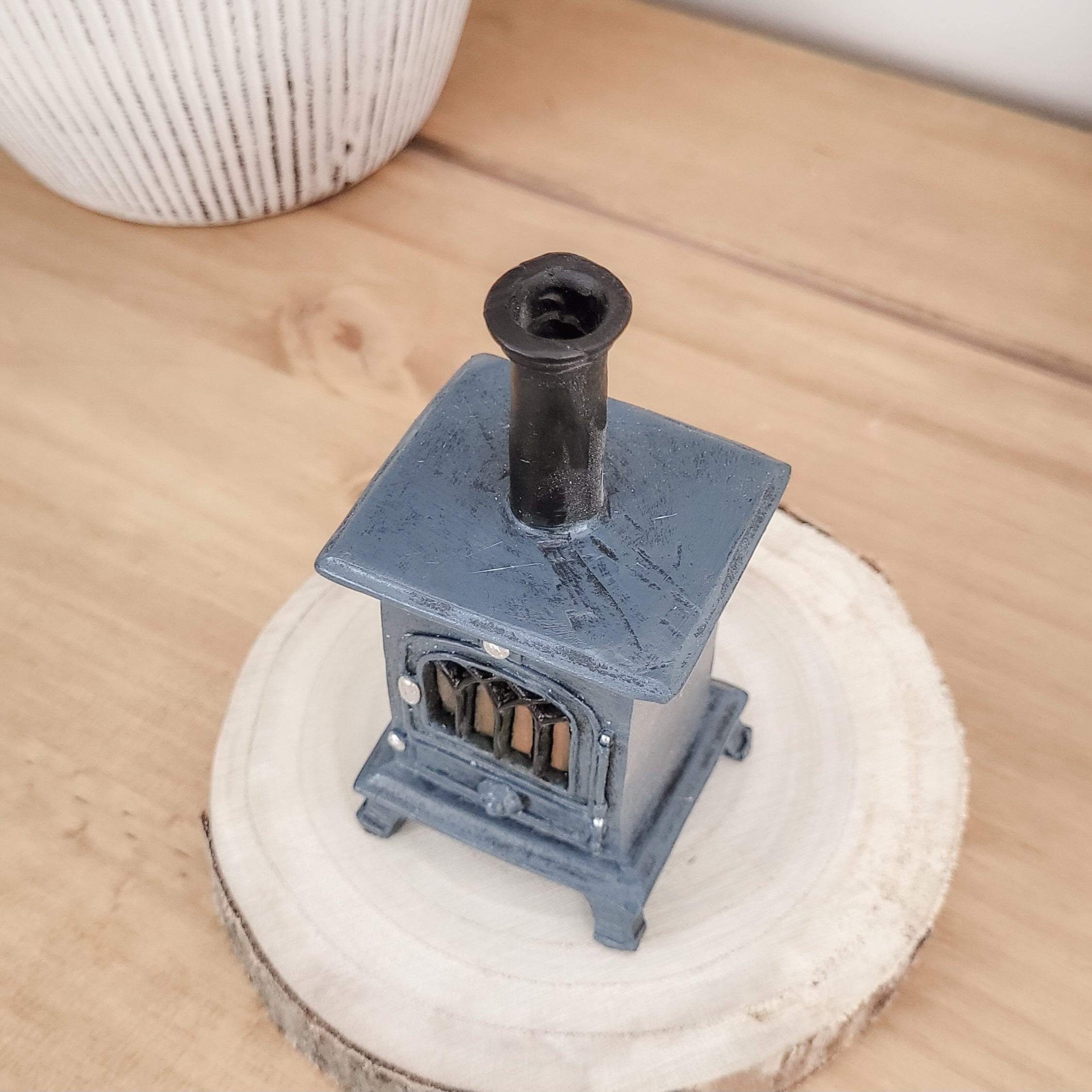 Log Stove Incense Burner