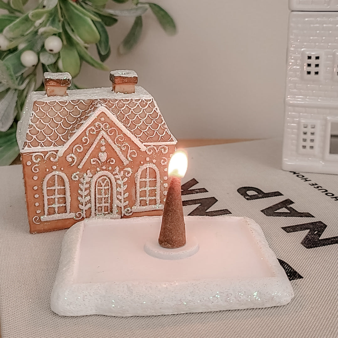 Gingerbread House Incense Cone Holder