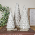 Scalloped Ceramic Christmas Tree Ornaments
