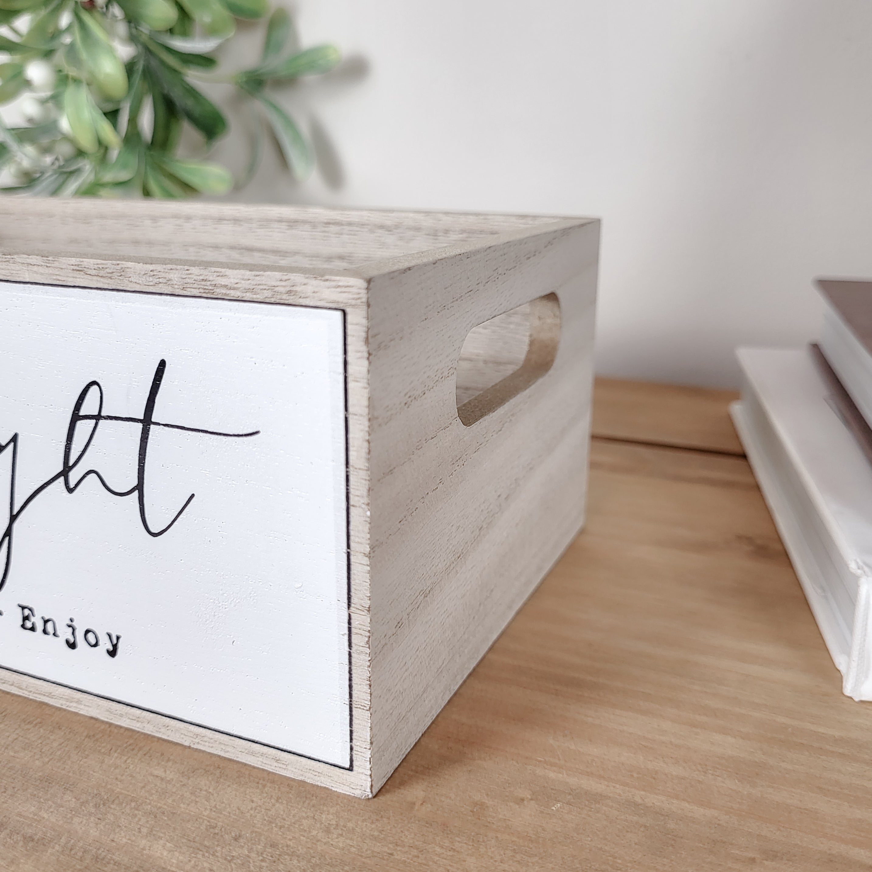 Wooden Movie Night Snack Storage Crate