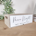 Wooden Movie Night Snack Storage Crate
