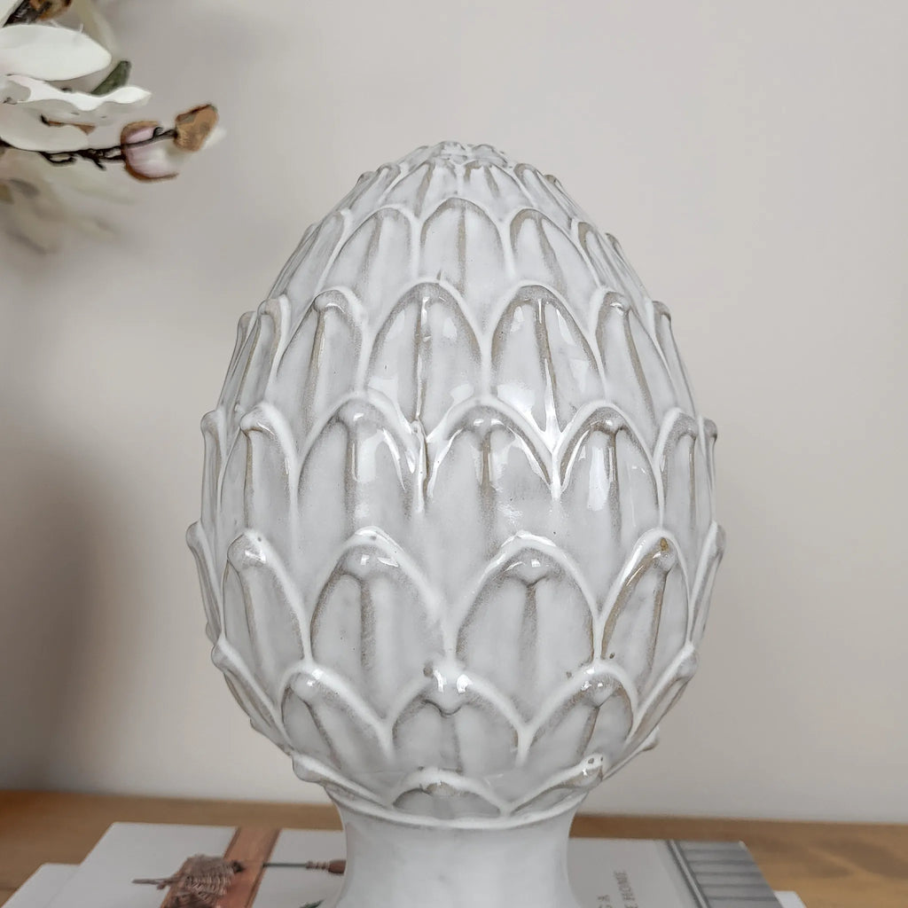 Glazed Ceramic Artichoke Ornament