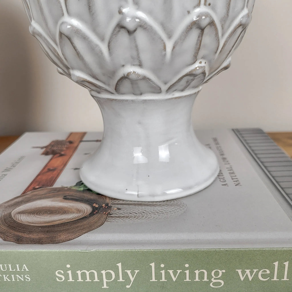 Glazed Ceramic Artichoke Ornament