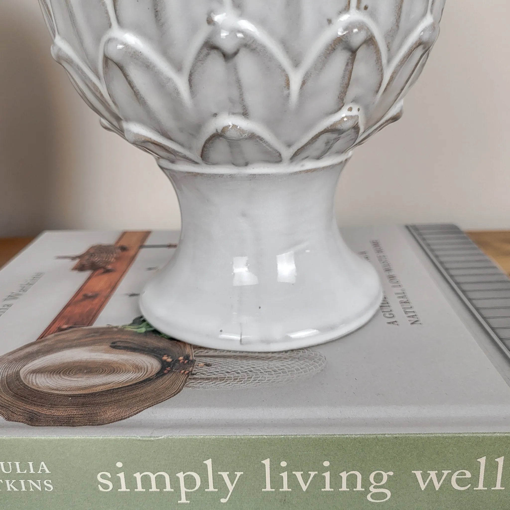 Glazed Ceramic Artichoke Ornament