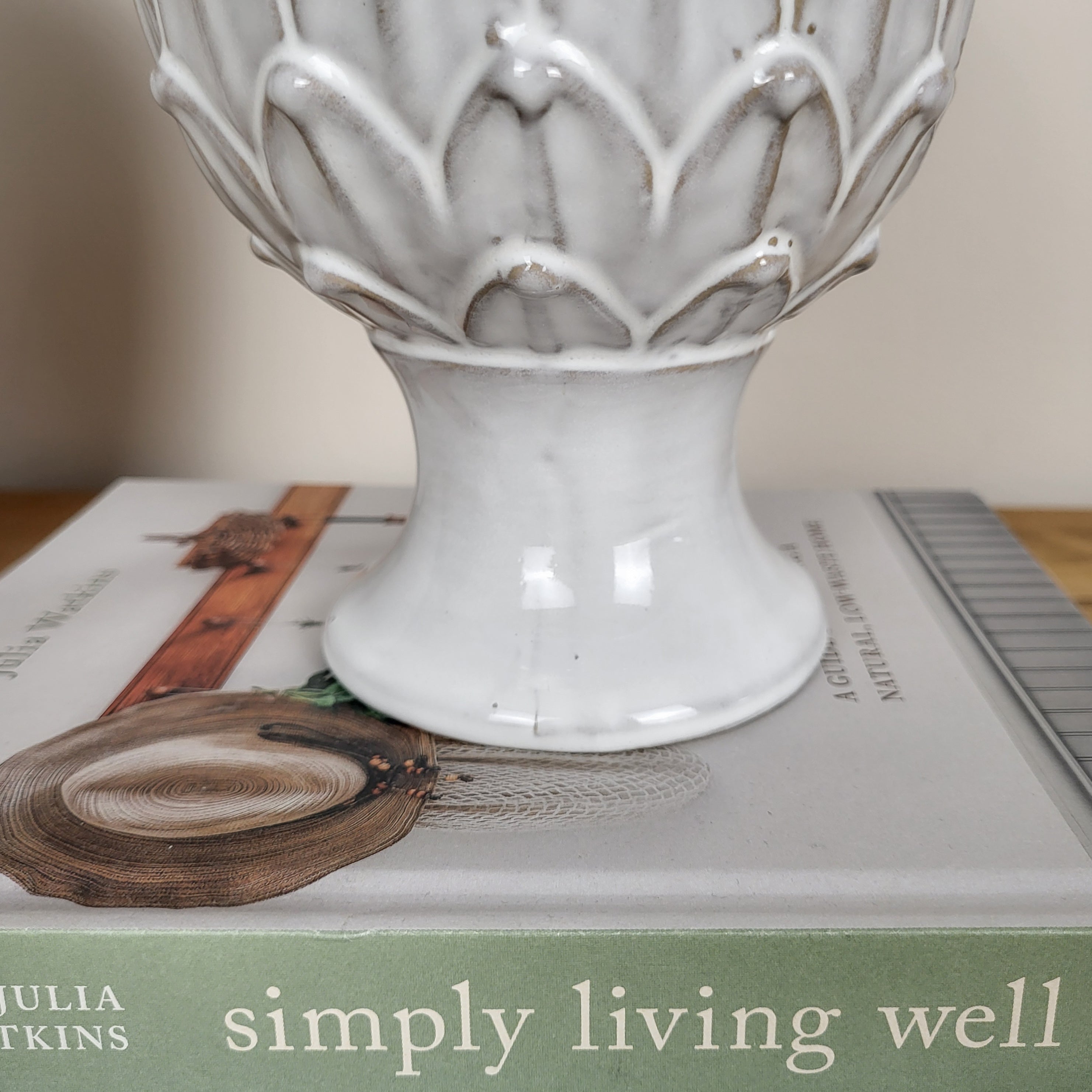 Glazed Ceramic Artichoke Ornament