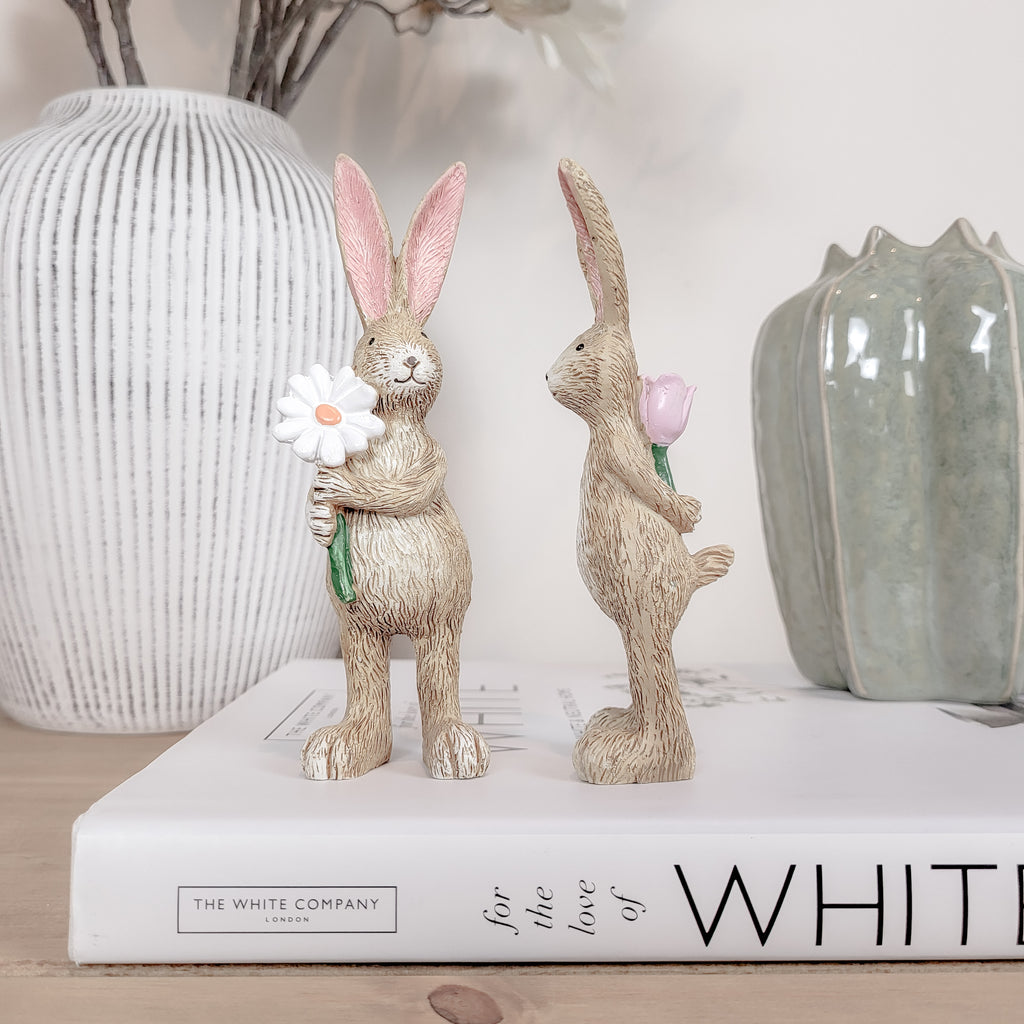 Rabbit With Daisy Ornament