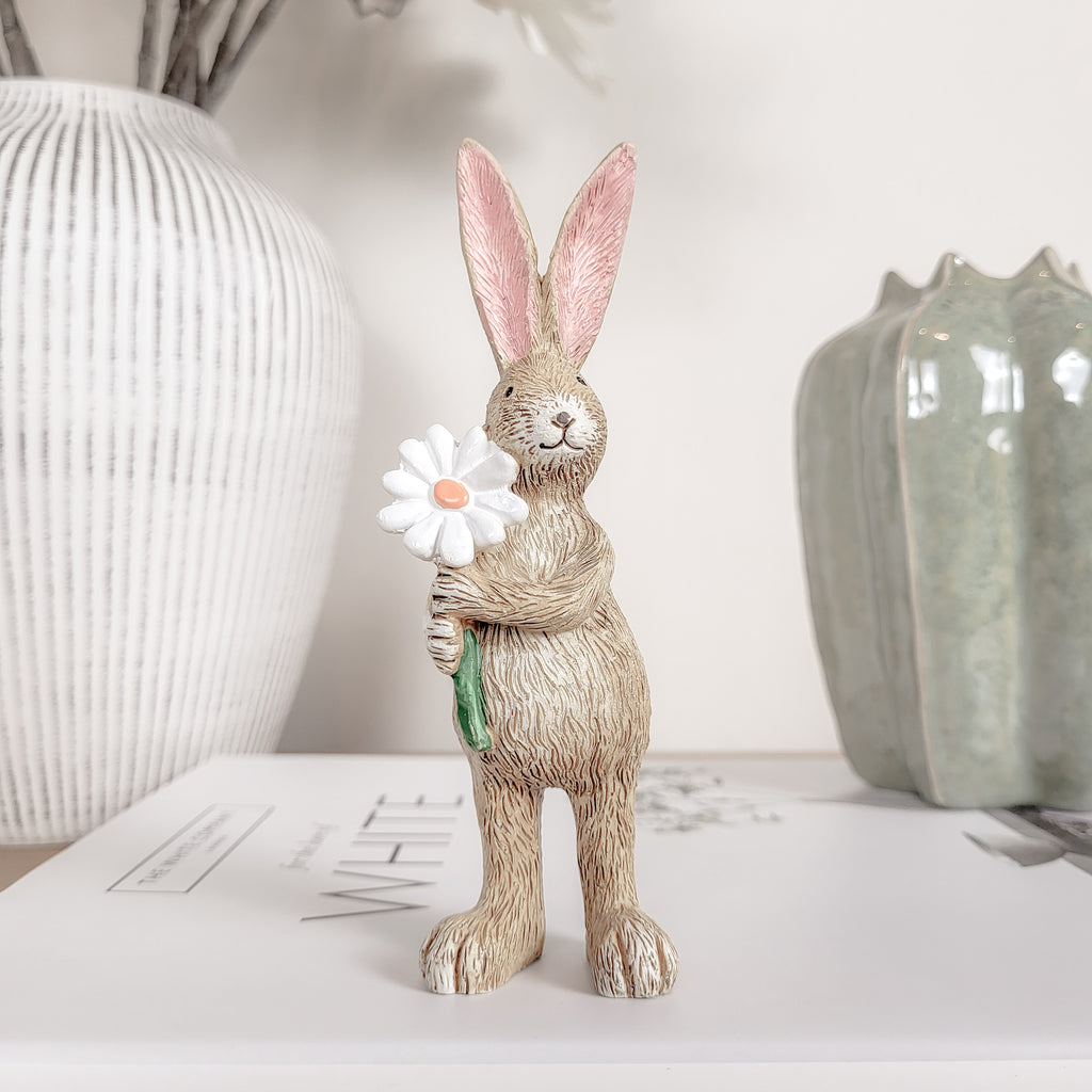 Rabbit With Daisy Ornament