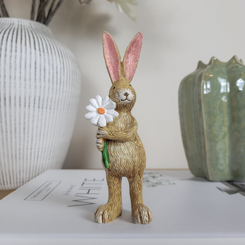 Rabbit With Daisy Ornament