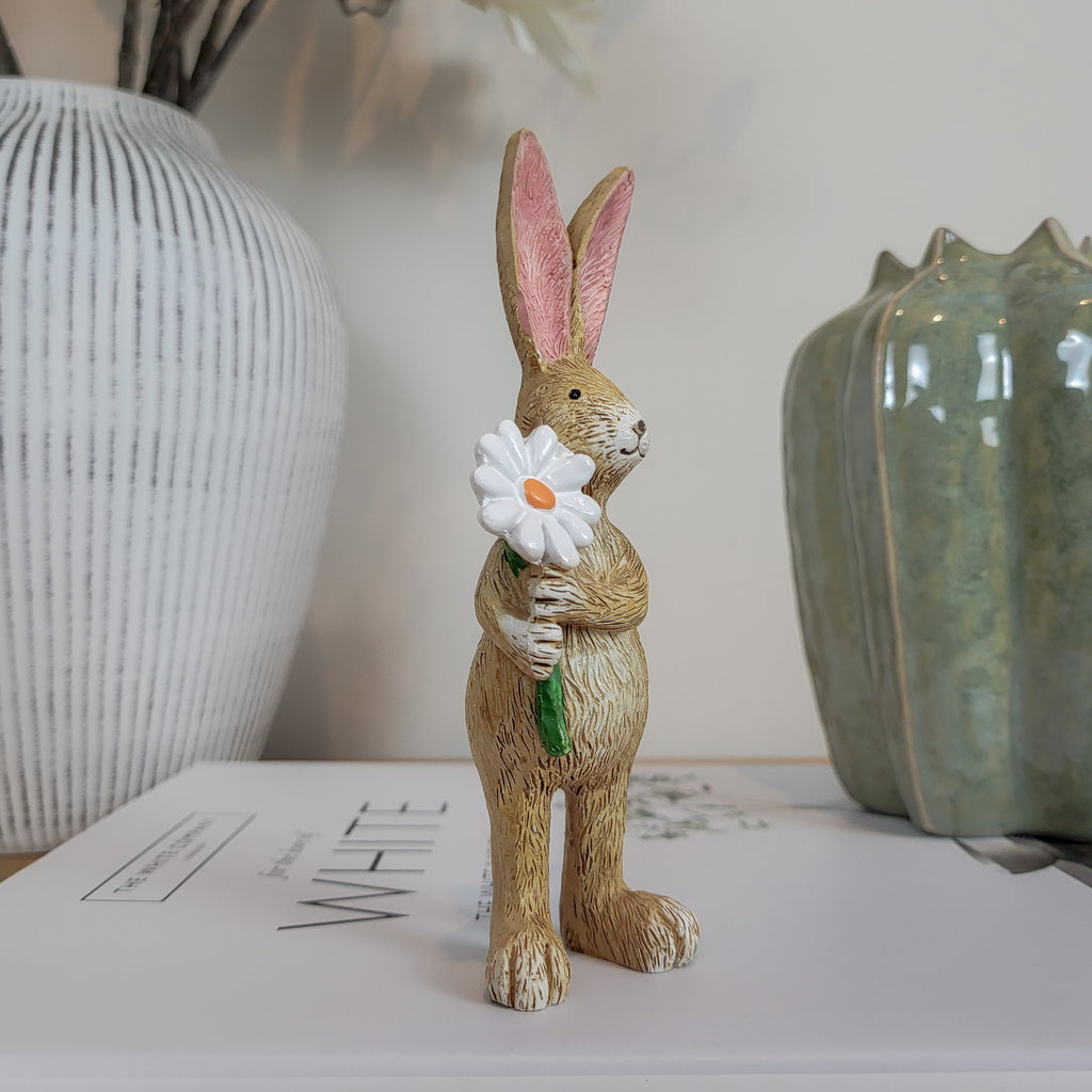 Rabbit With Daisy Ornament