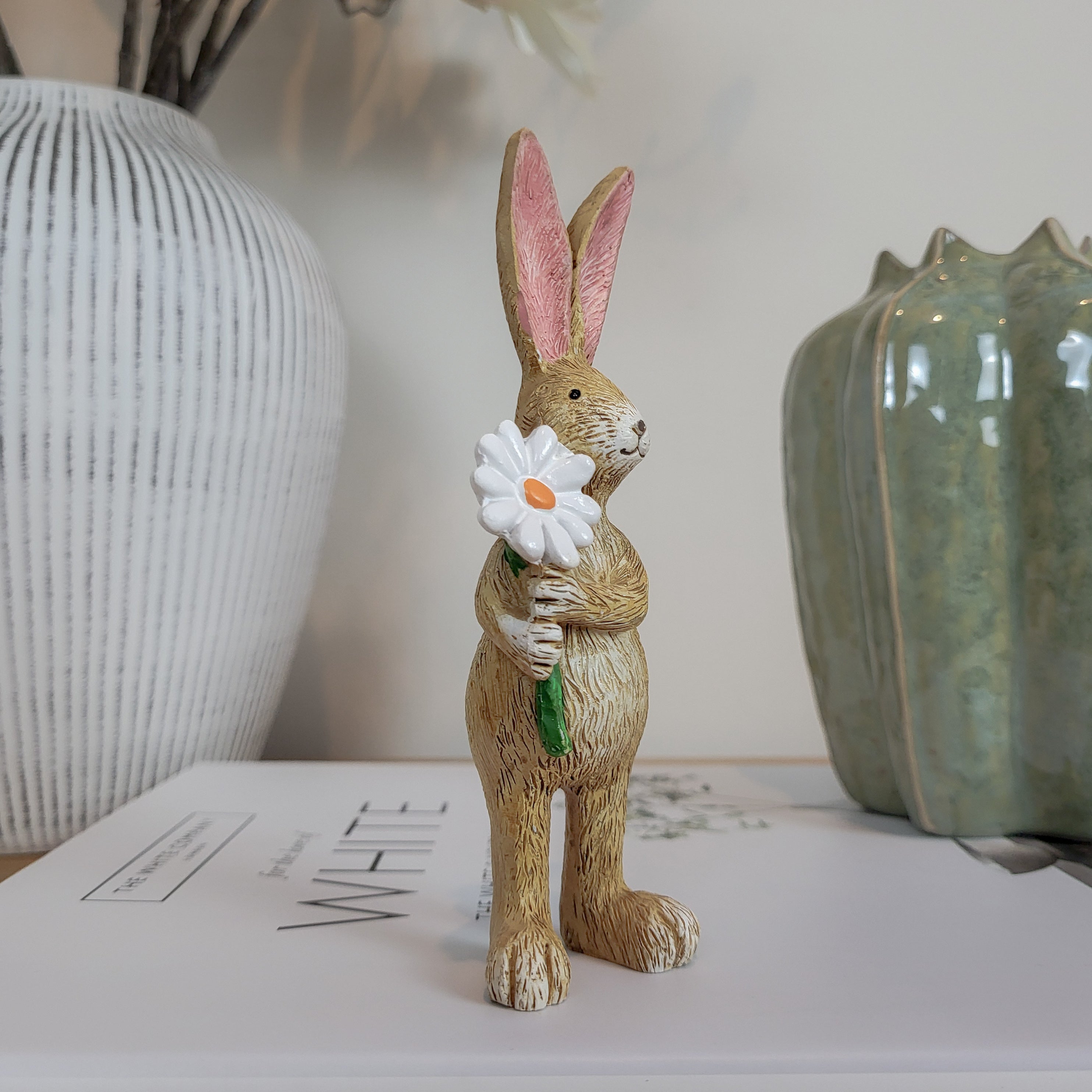 Rabbit With Daisy Ornament