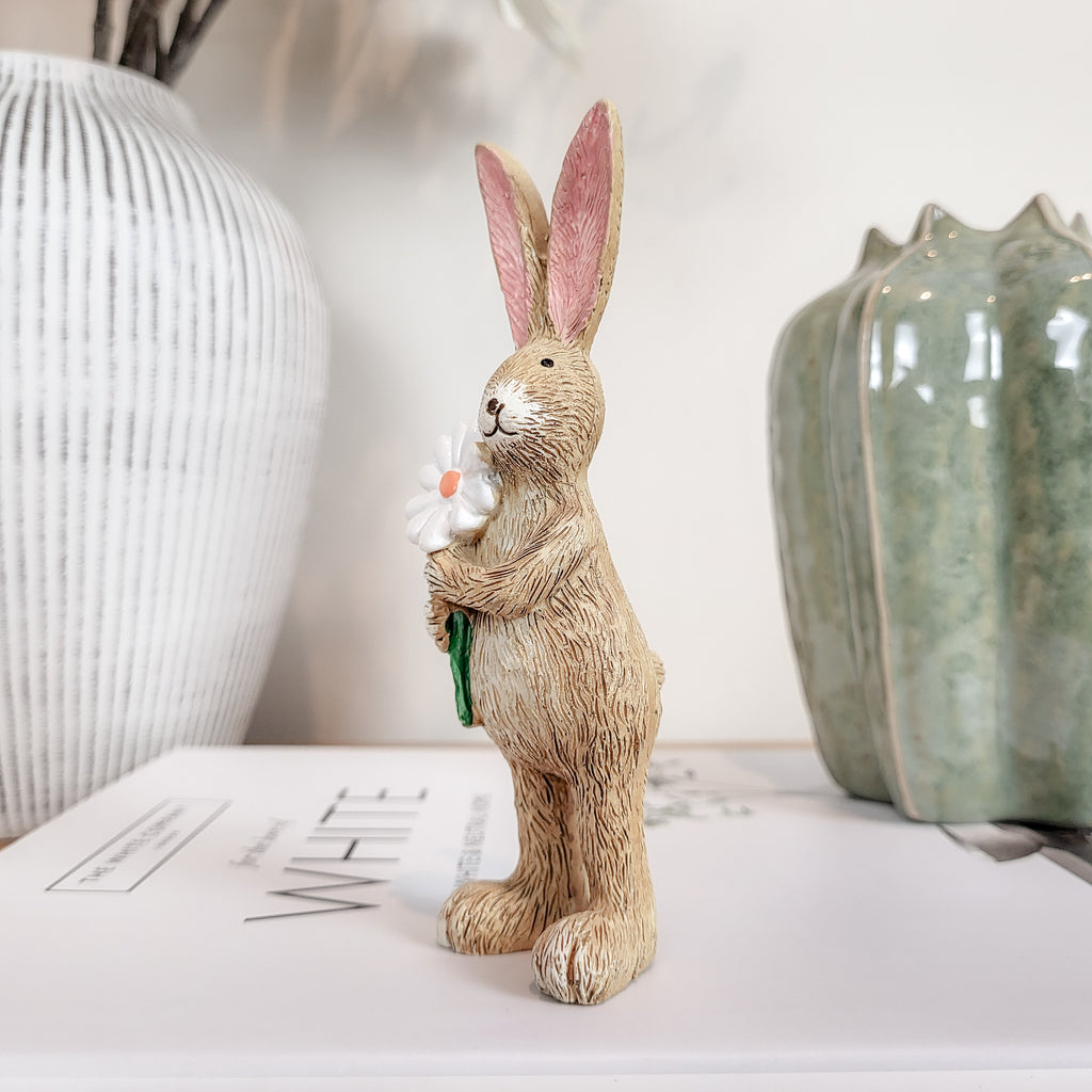 Rabbit With Daisy Ornament
