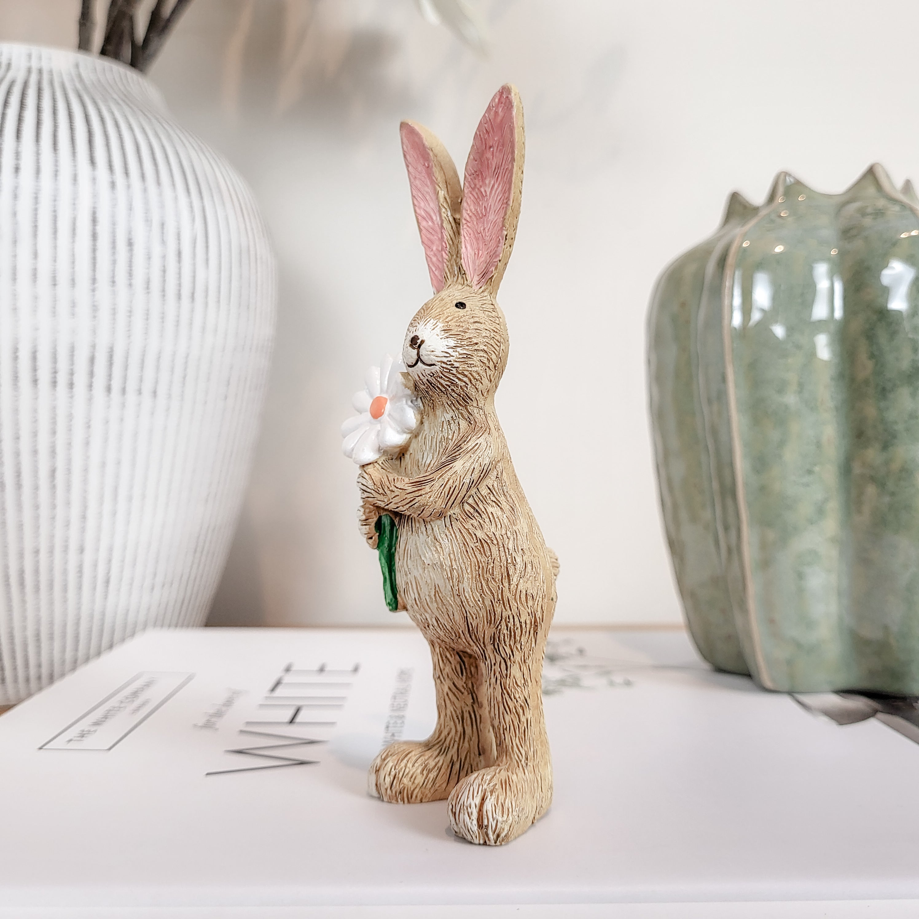 Rabbit With Daisy Ornament
