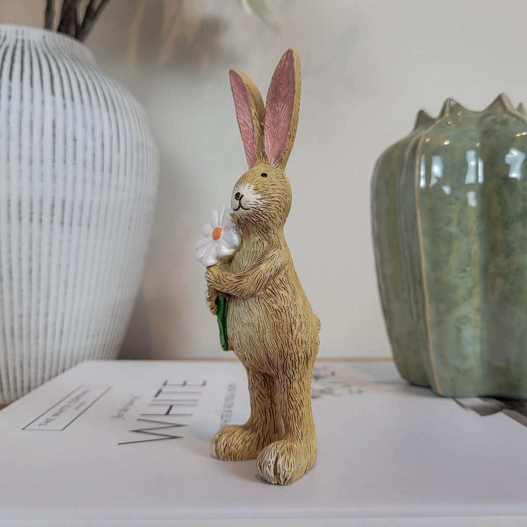 Rabbit With Daisy Ornament
