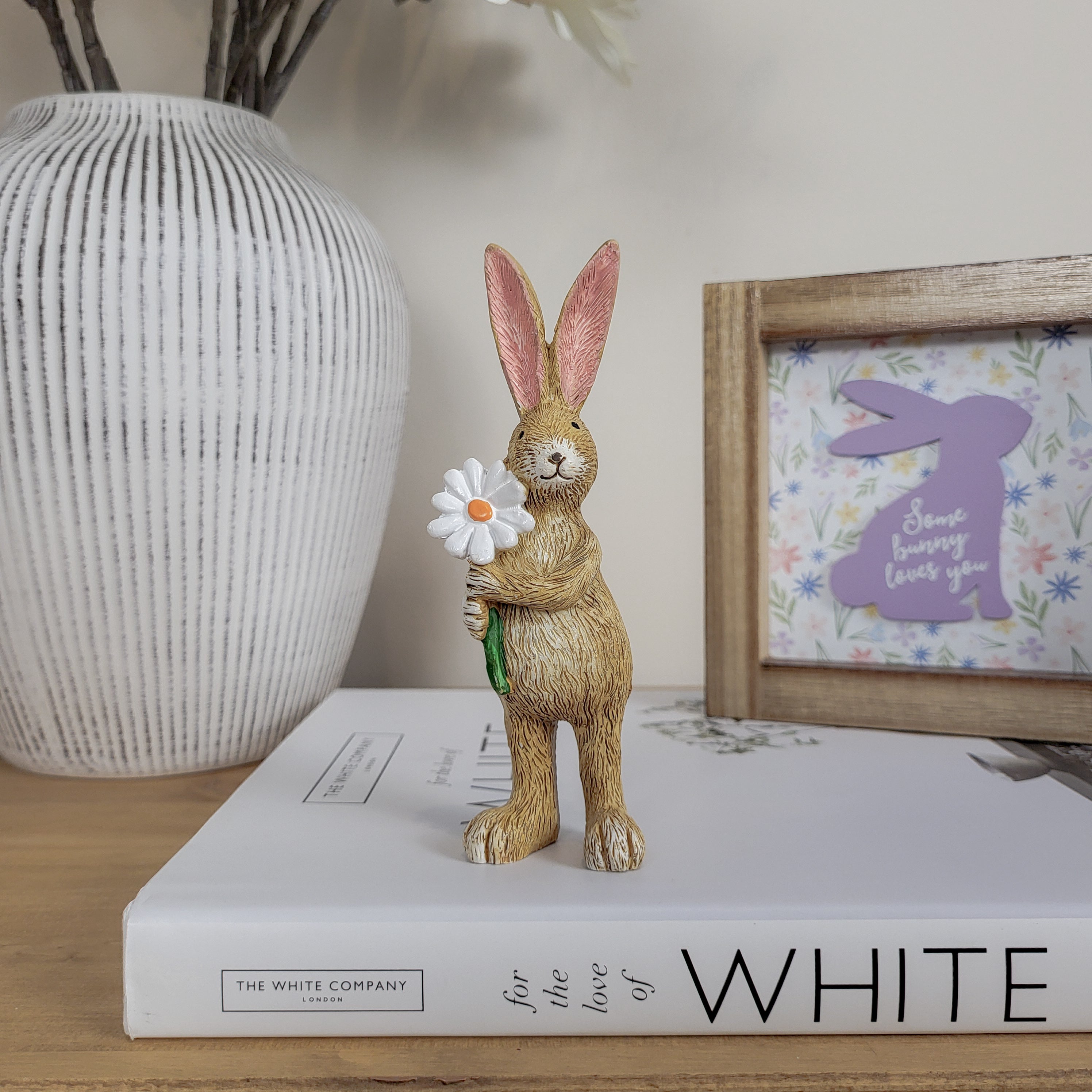 Rabbit With Daisy Ornament