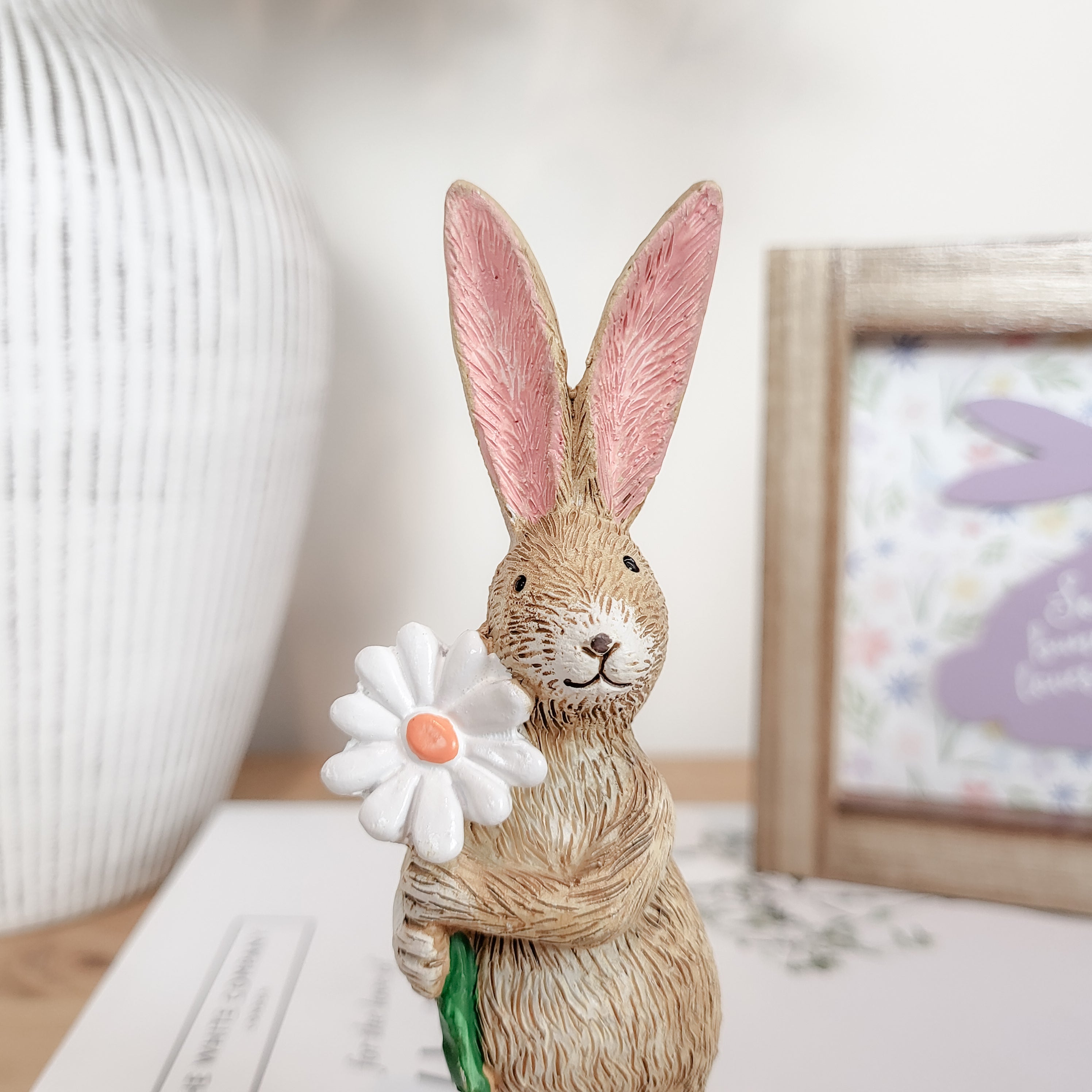 Rabbit With Daisy Ornament