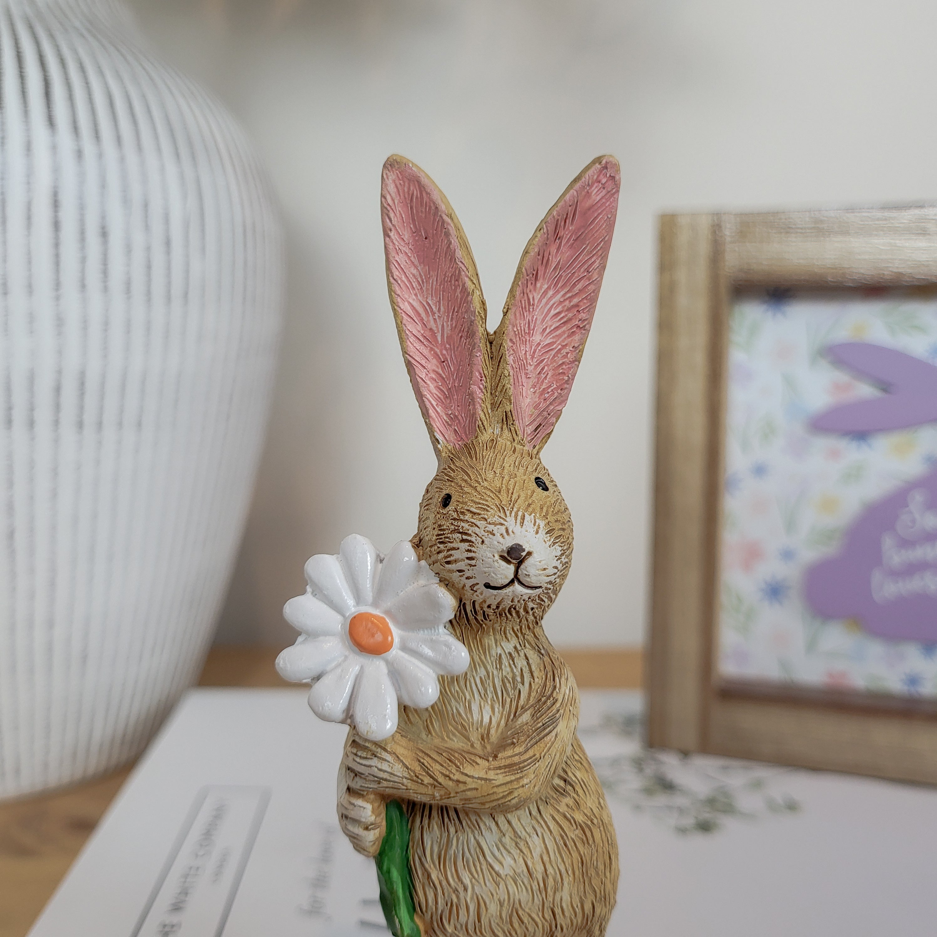 Rabbit With Daisy Ornament