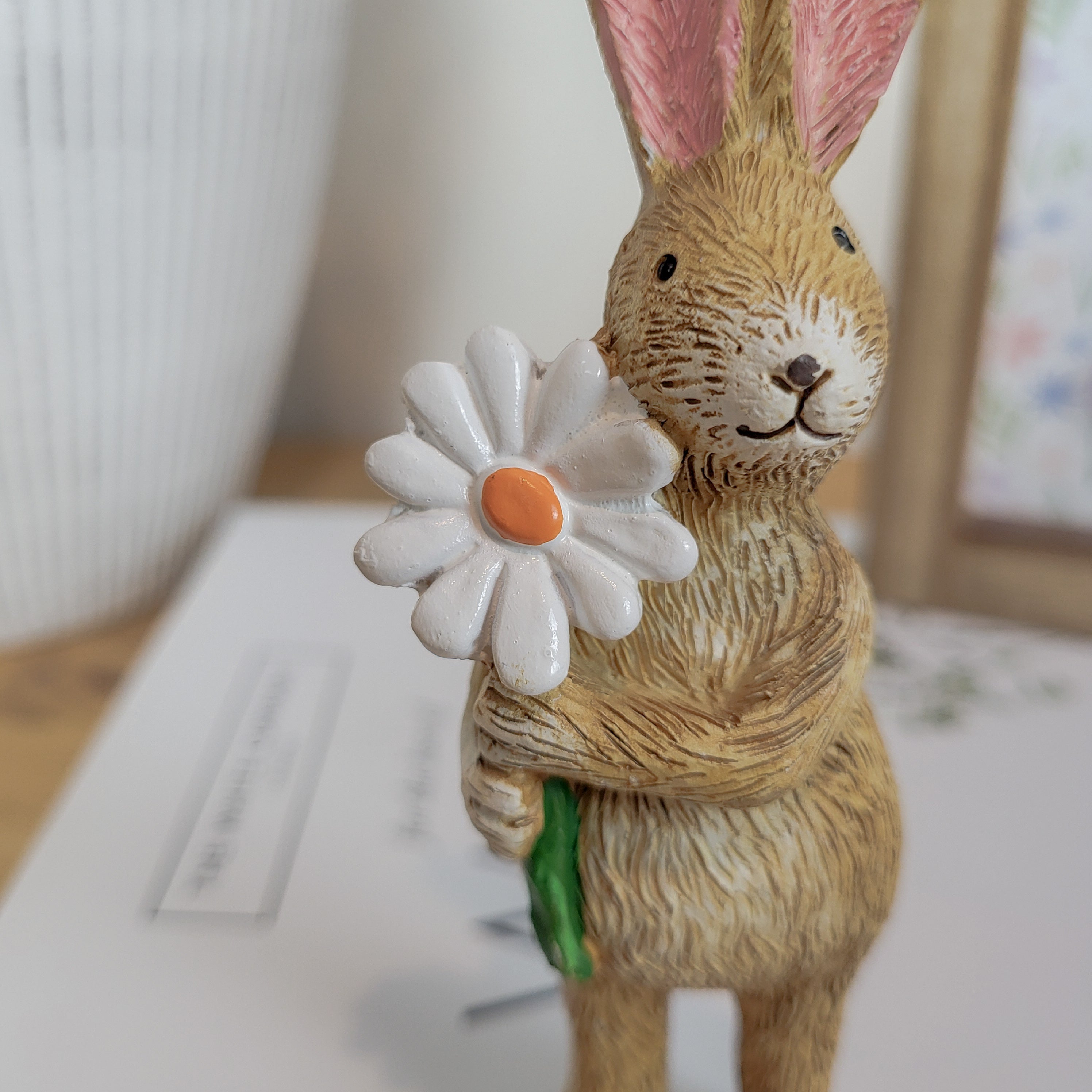 Rabbit With Daisy Ornament