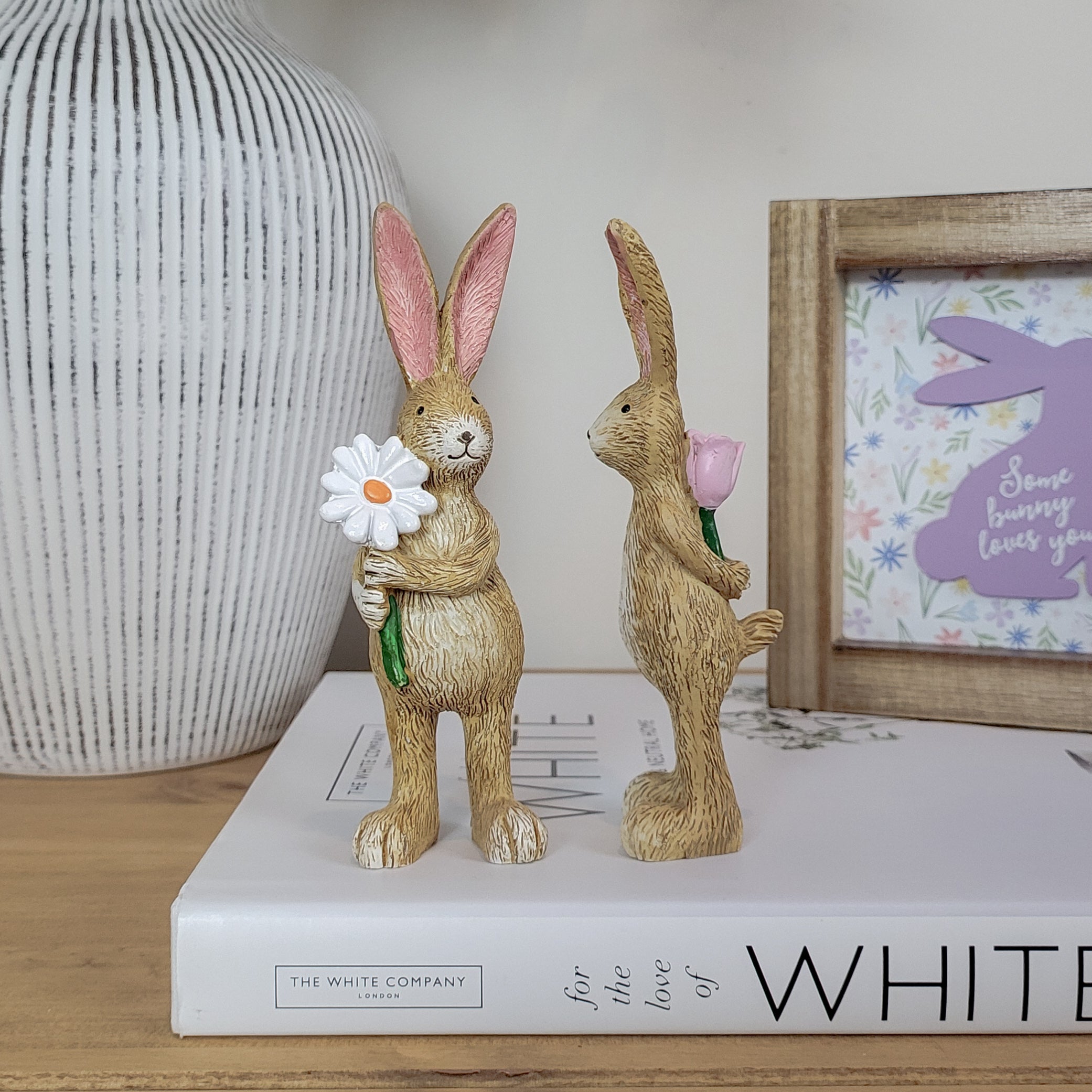 Rabbit With Daisy Ornament