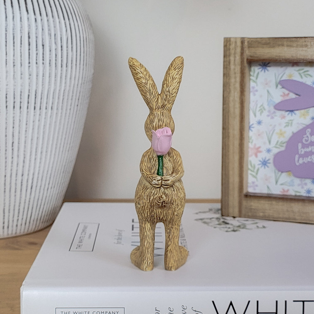 Rabbit With Rose Ornament