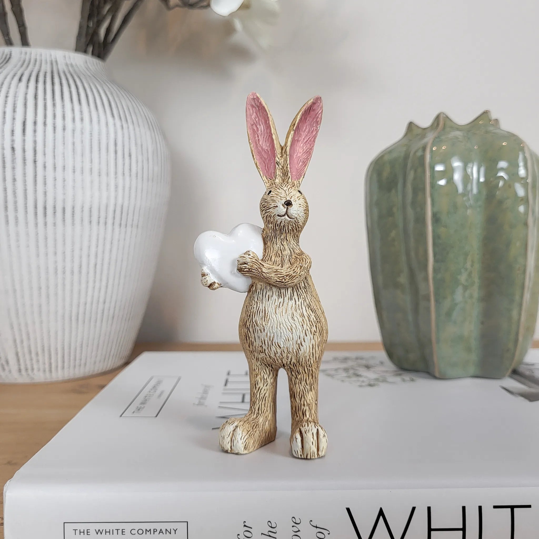 Rabbit Ornaments Holding Hearts