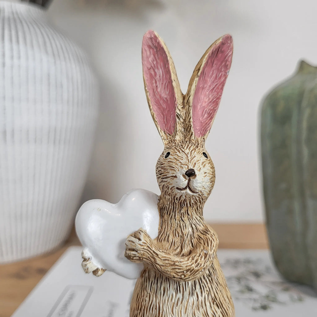 Rabbit Ornaments Holding Hearts
