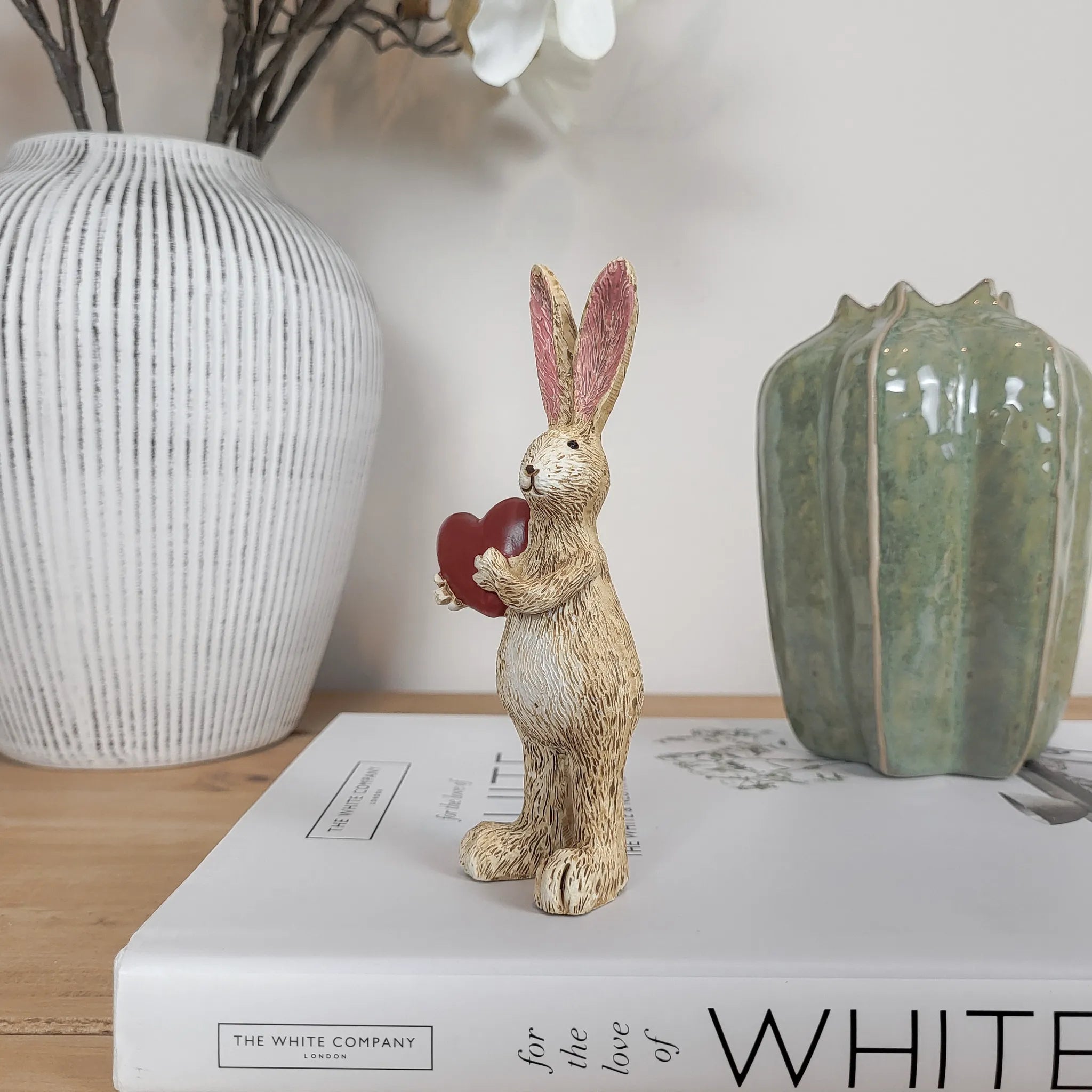 Rabbit Ornaments Holding Hearts