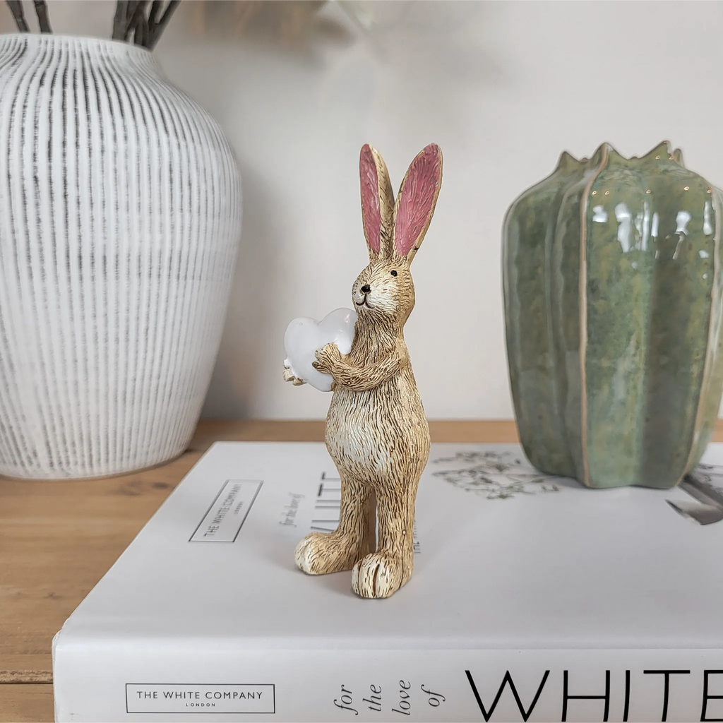 Rabbit Ornaments Holding Hearts
