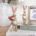 Rabbit Ornaments Holding Hearts
