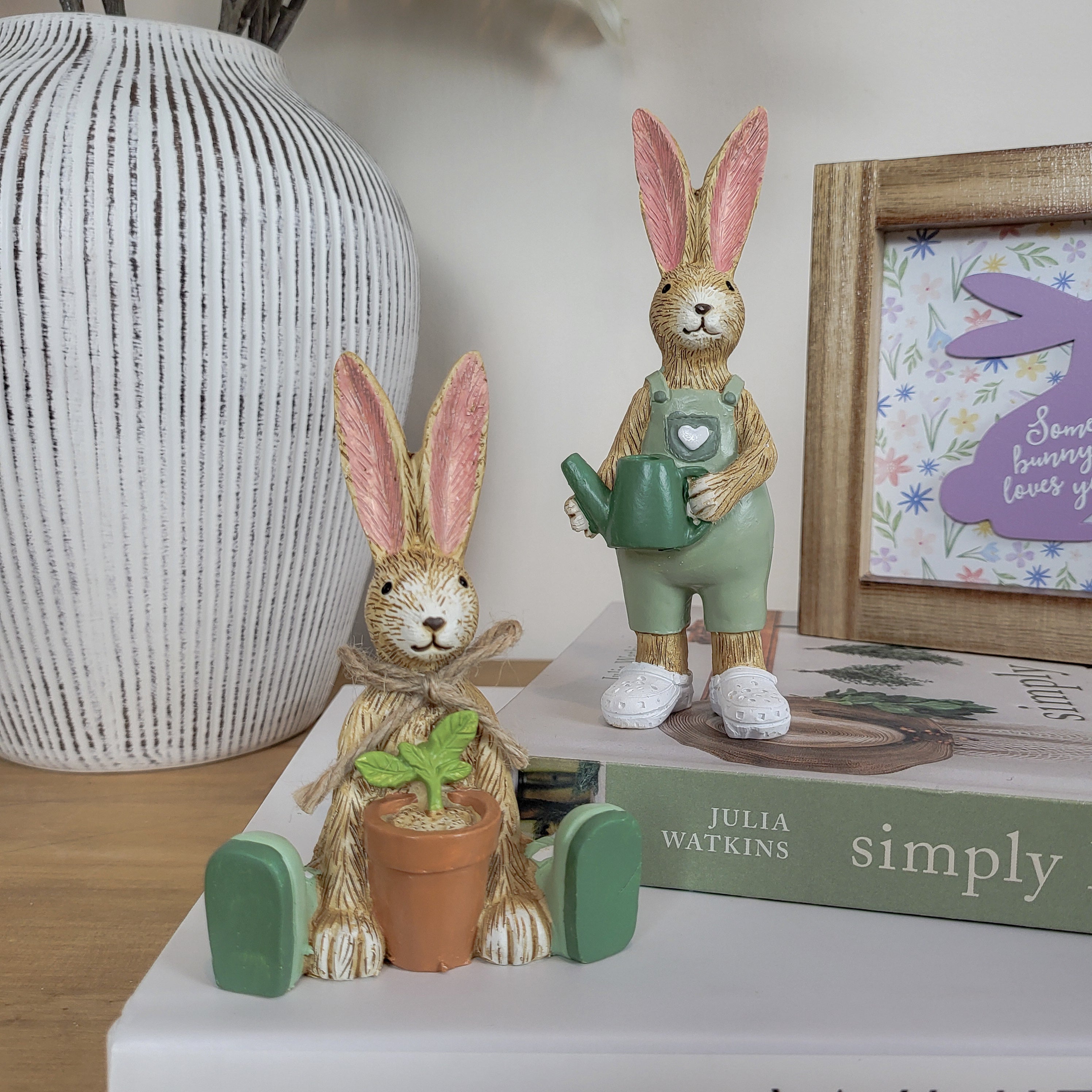 Gardening Rabbit Ornament