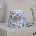 Blue Hare Heart Tealight Candle Holder