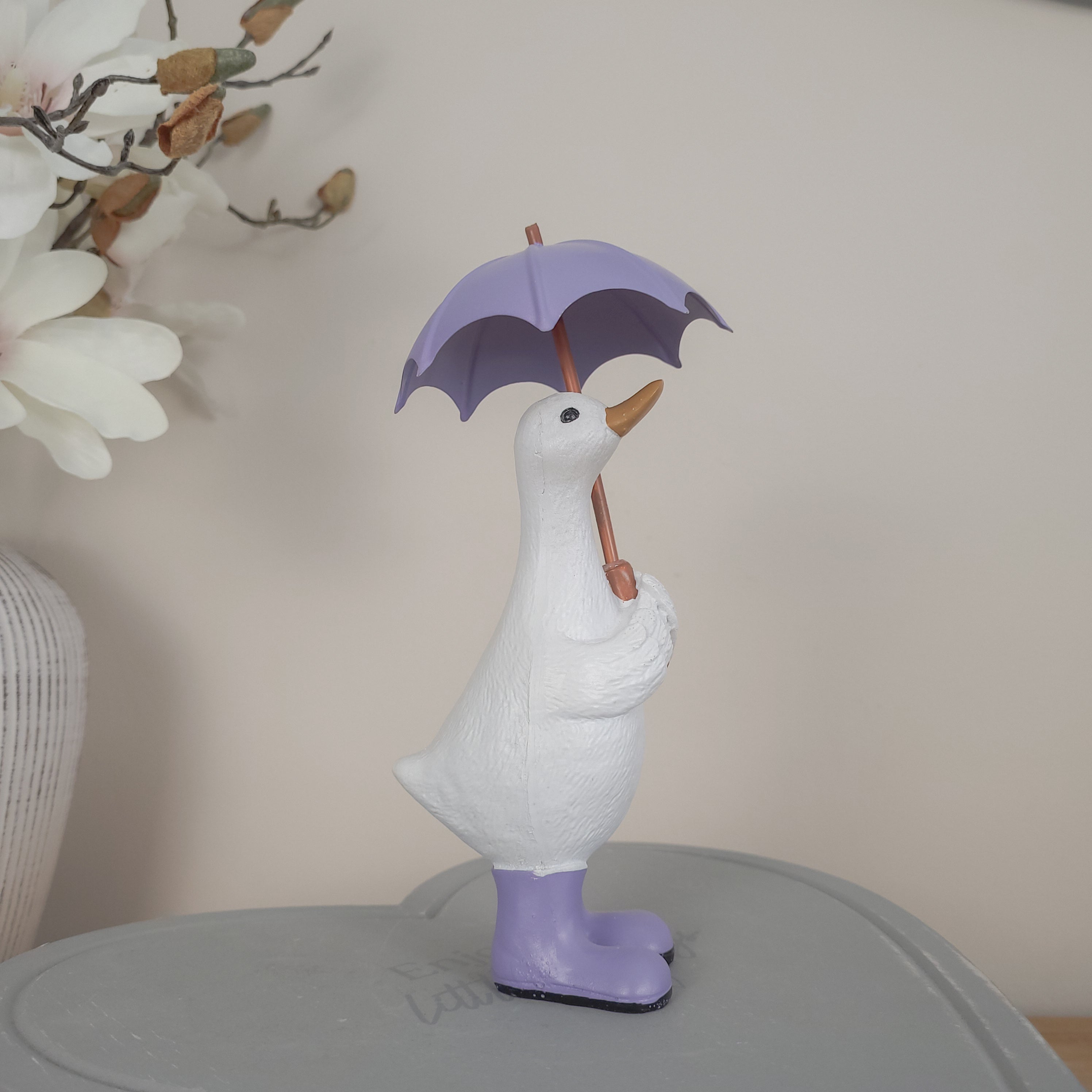 Duck With Wellies & Umbrellas Ornament