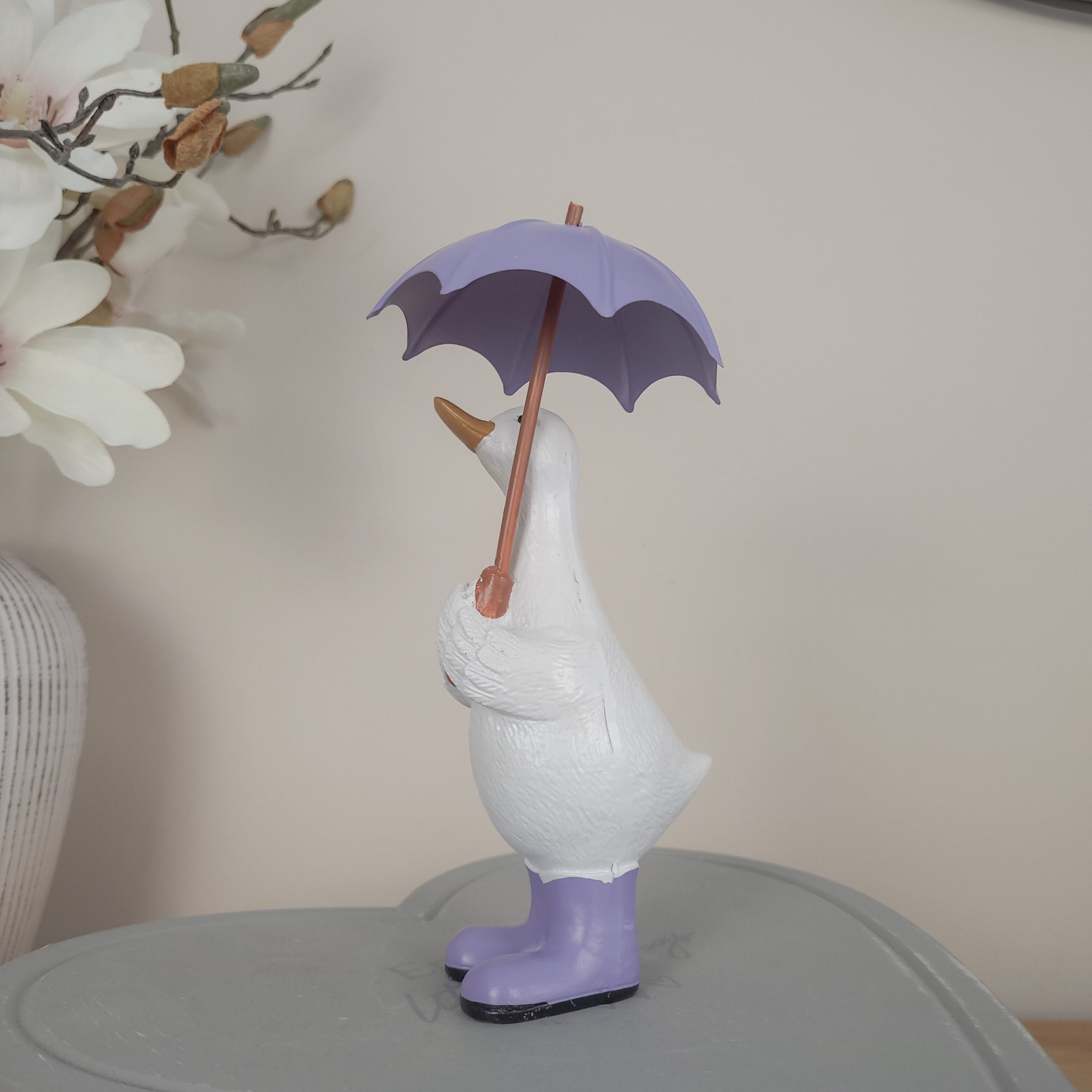 Duck With Wellies & Umbrellas Ornament