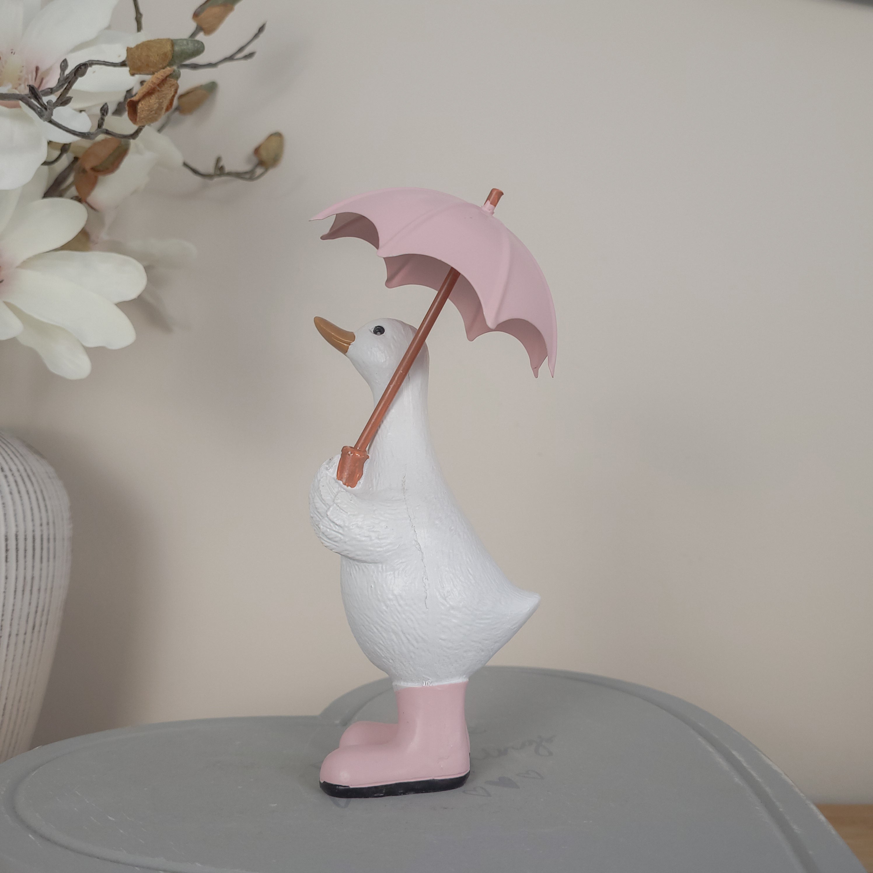 Duck With Wellies & Umbrellas Ornament