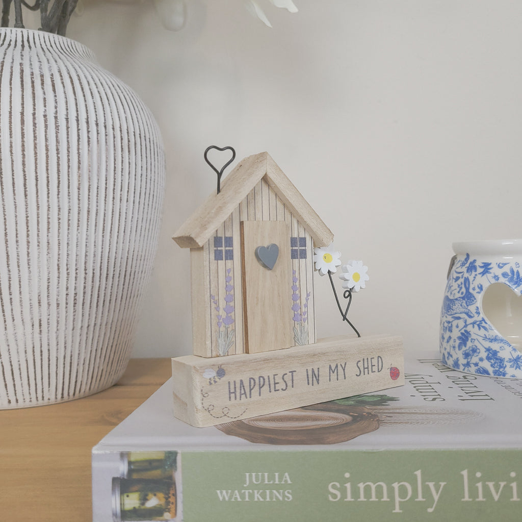 Happiest In My Shed Wooden Plaque