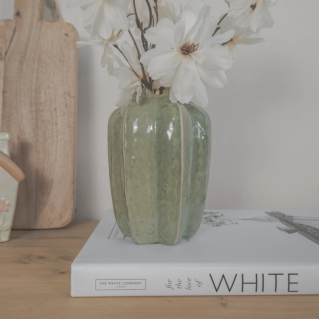 Small Green Seeded Pod Vase