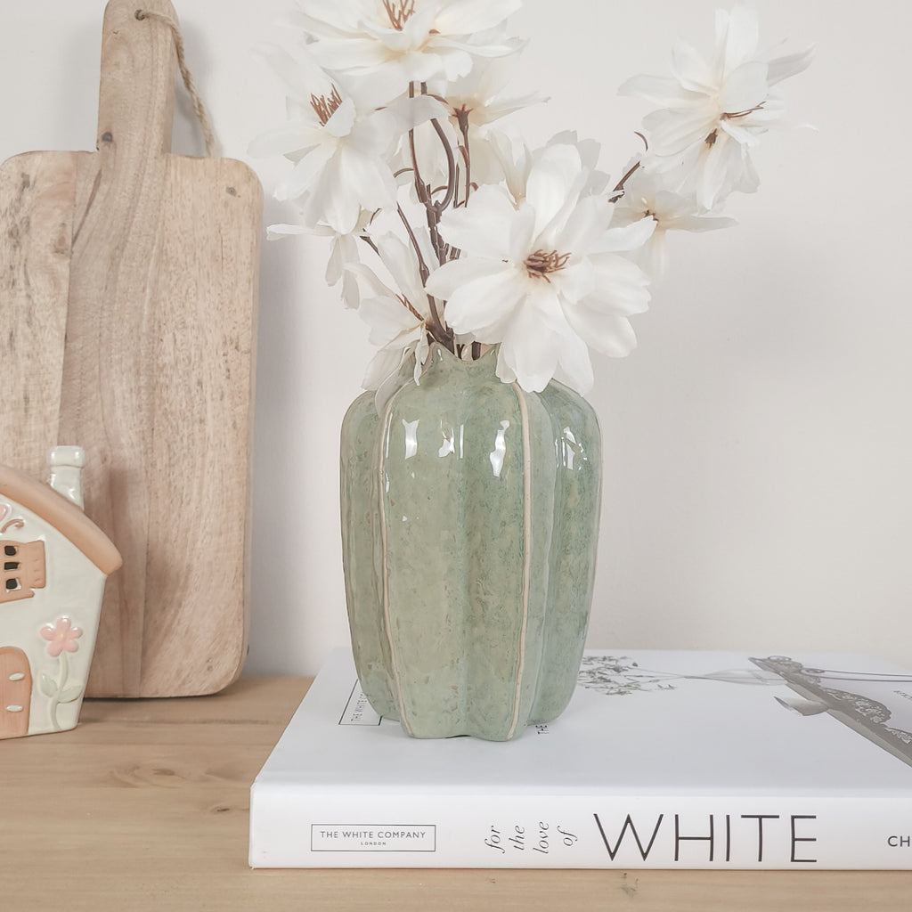 Small Green Seeded Pod Vase