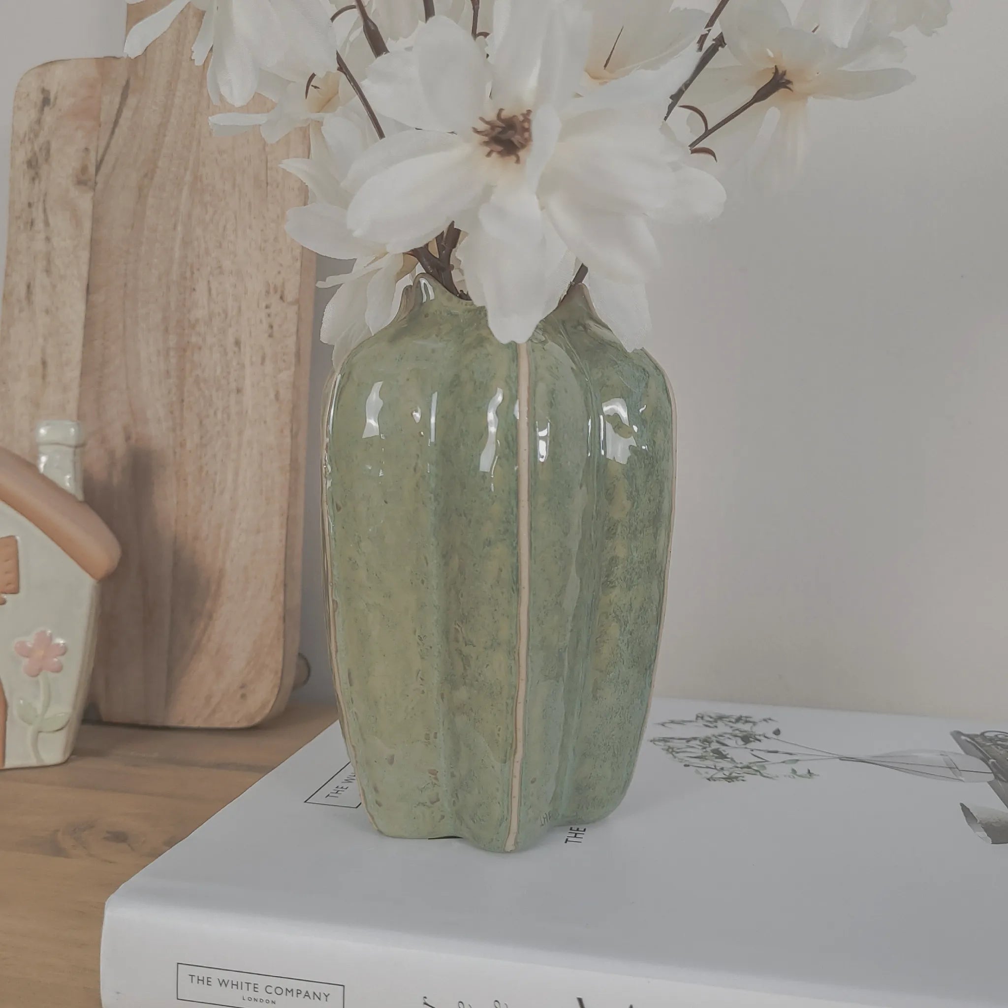 Small Green Seeded Pod Vase