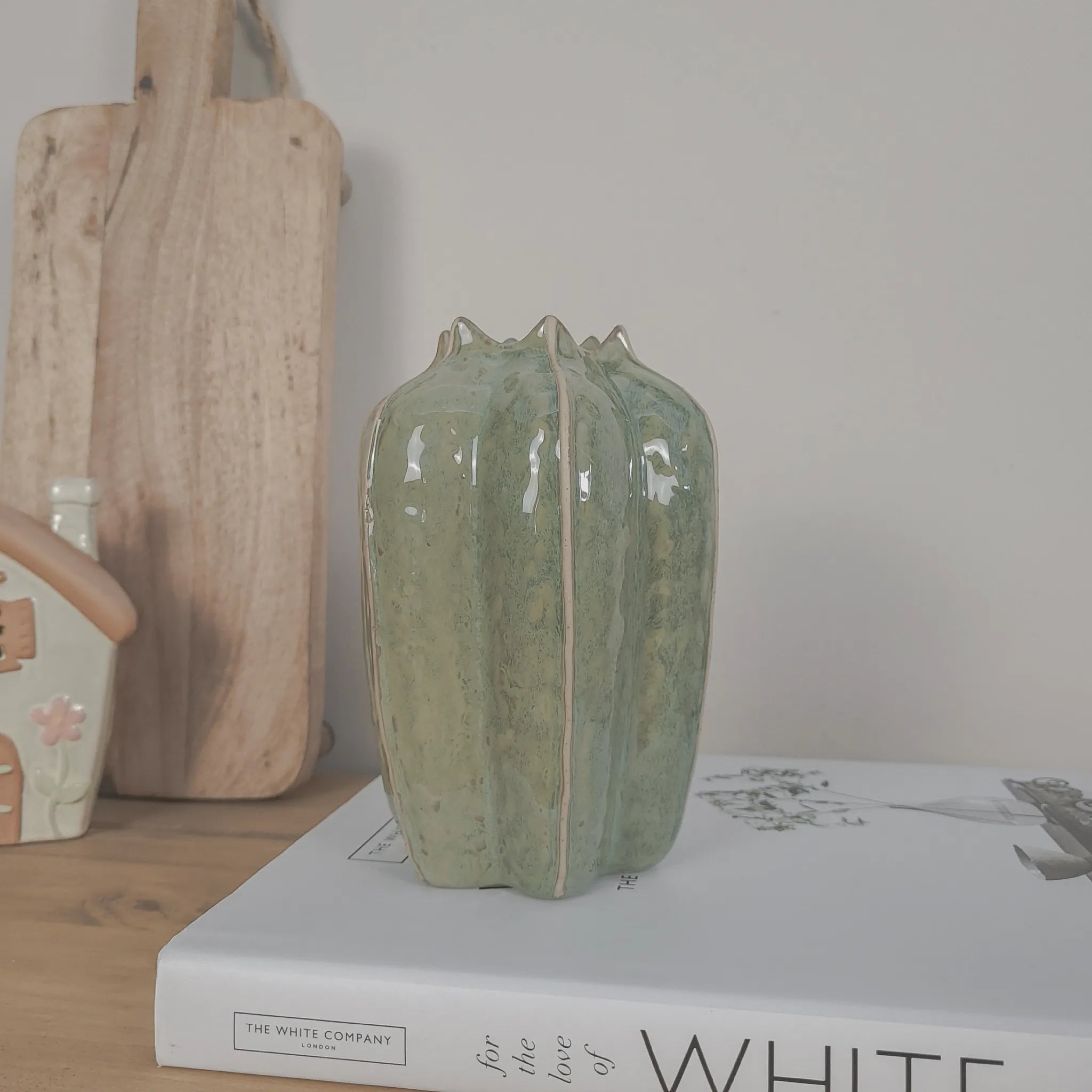 Small Green Seeded Pod Vase