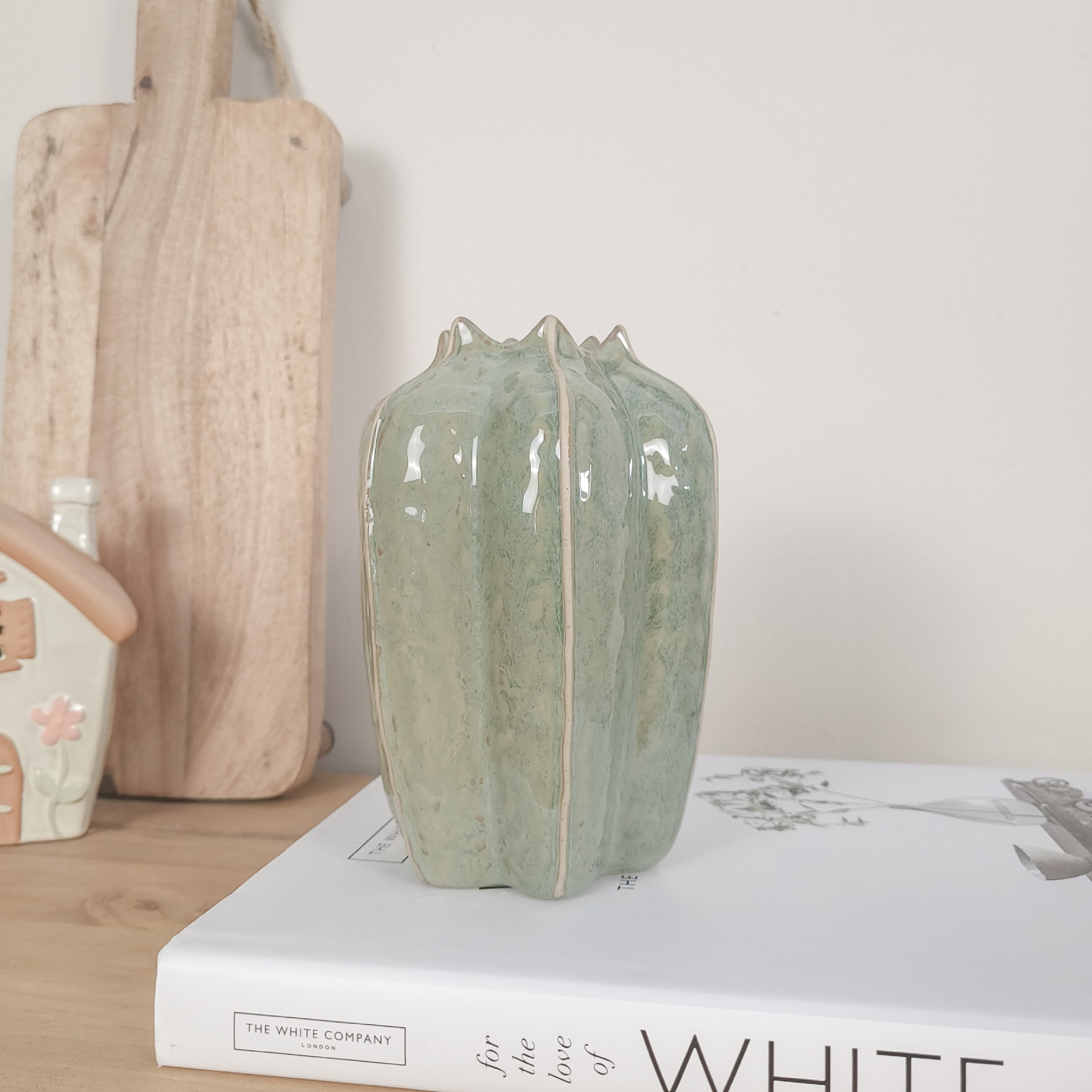 Small Green Seeded Pod Vase