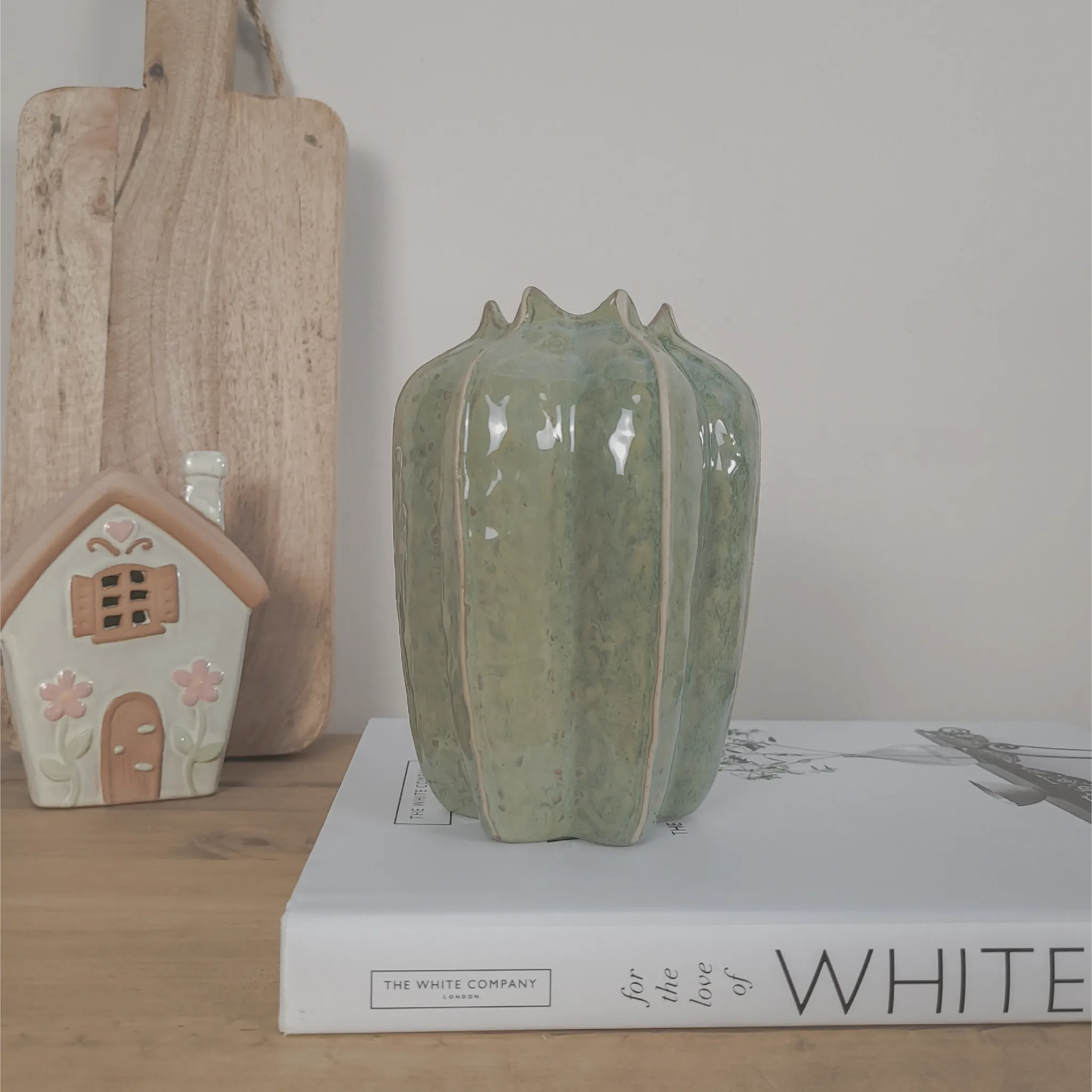 Small Green Seeded Pod Vase