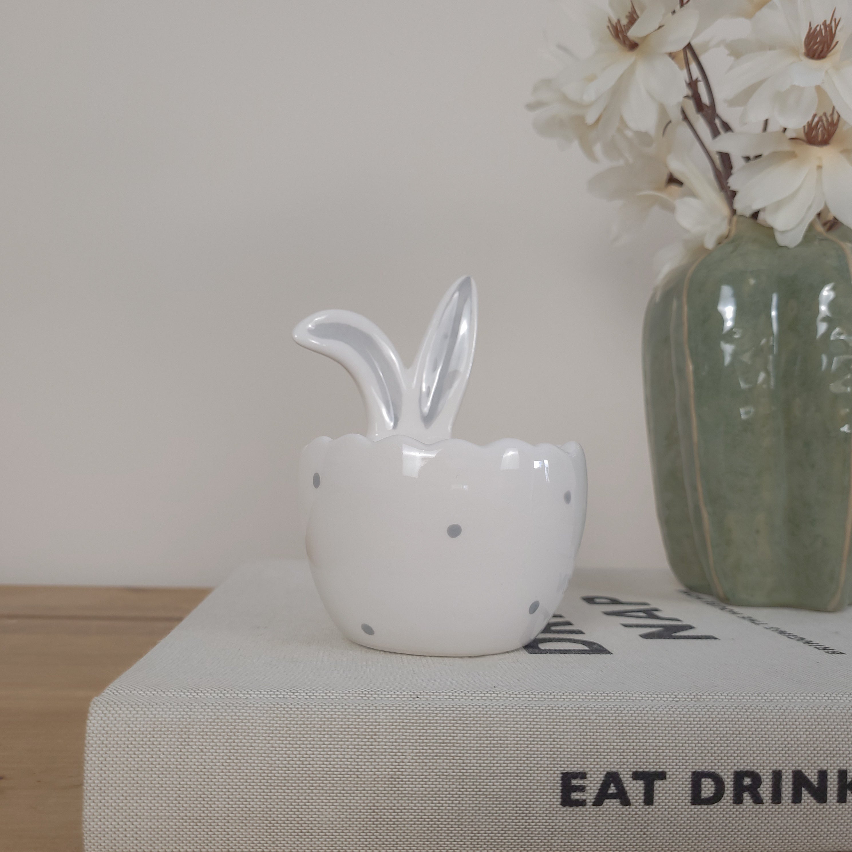 Ceramic Bunny Ears Egg Bowl