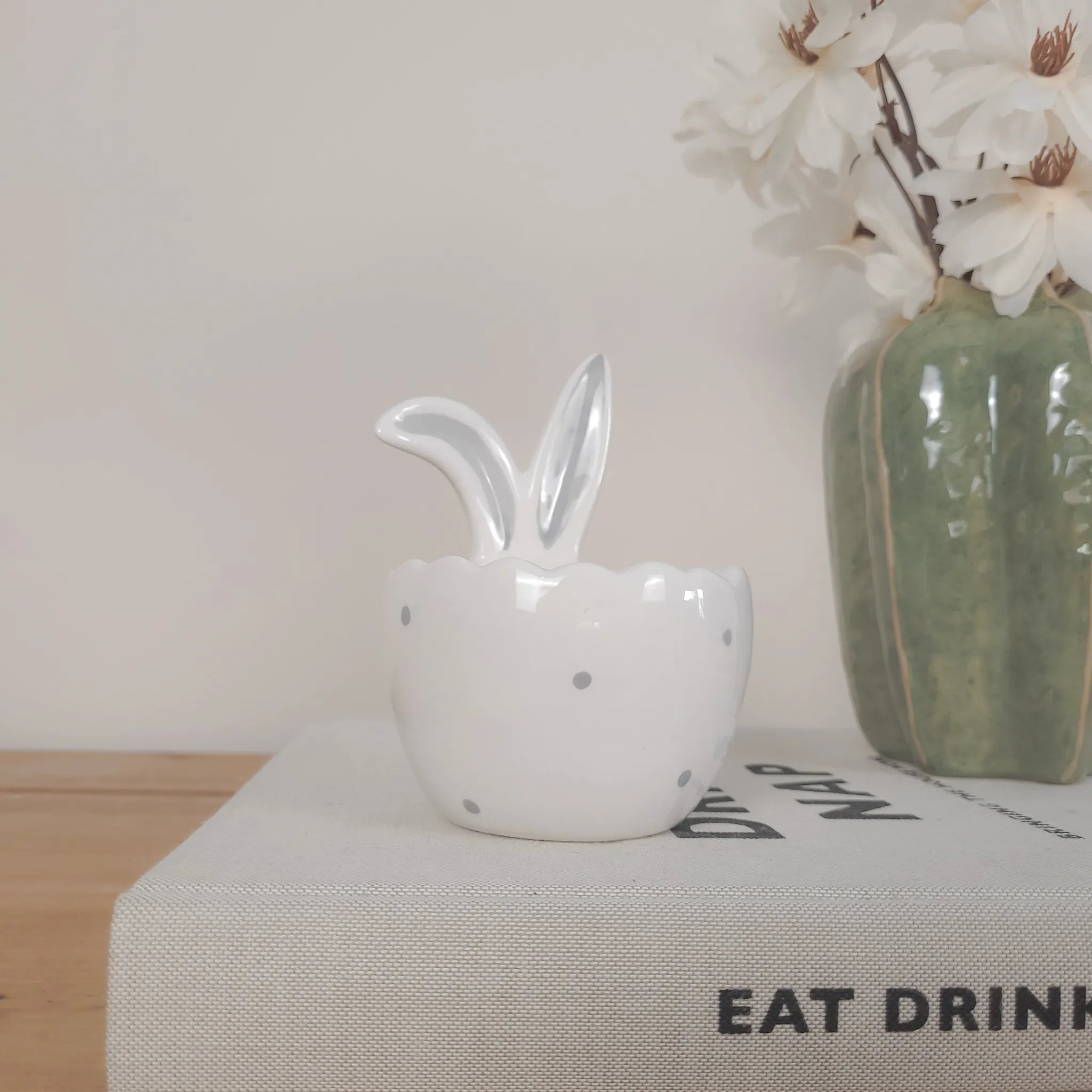 Ceramic Bunny Ears Egg Bowl