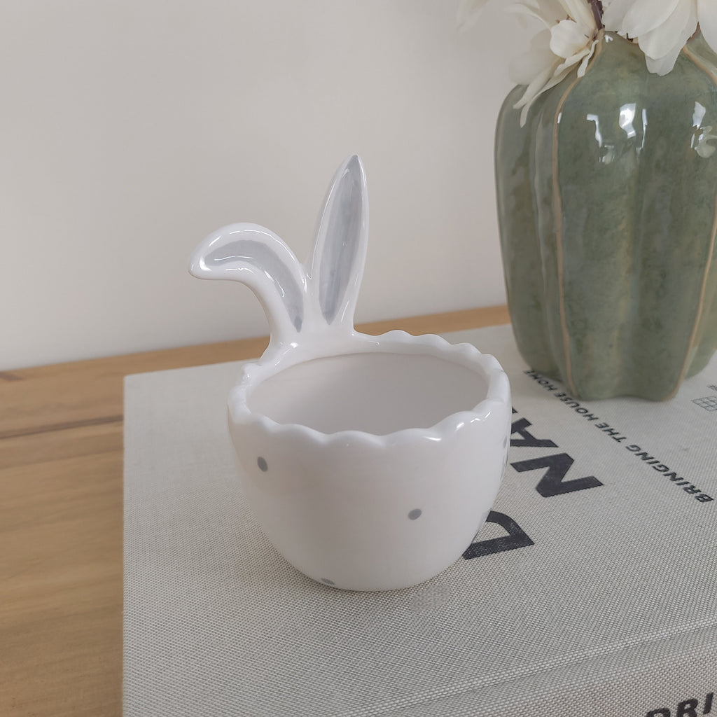Ceramic Bunny Ears Egg Bowl