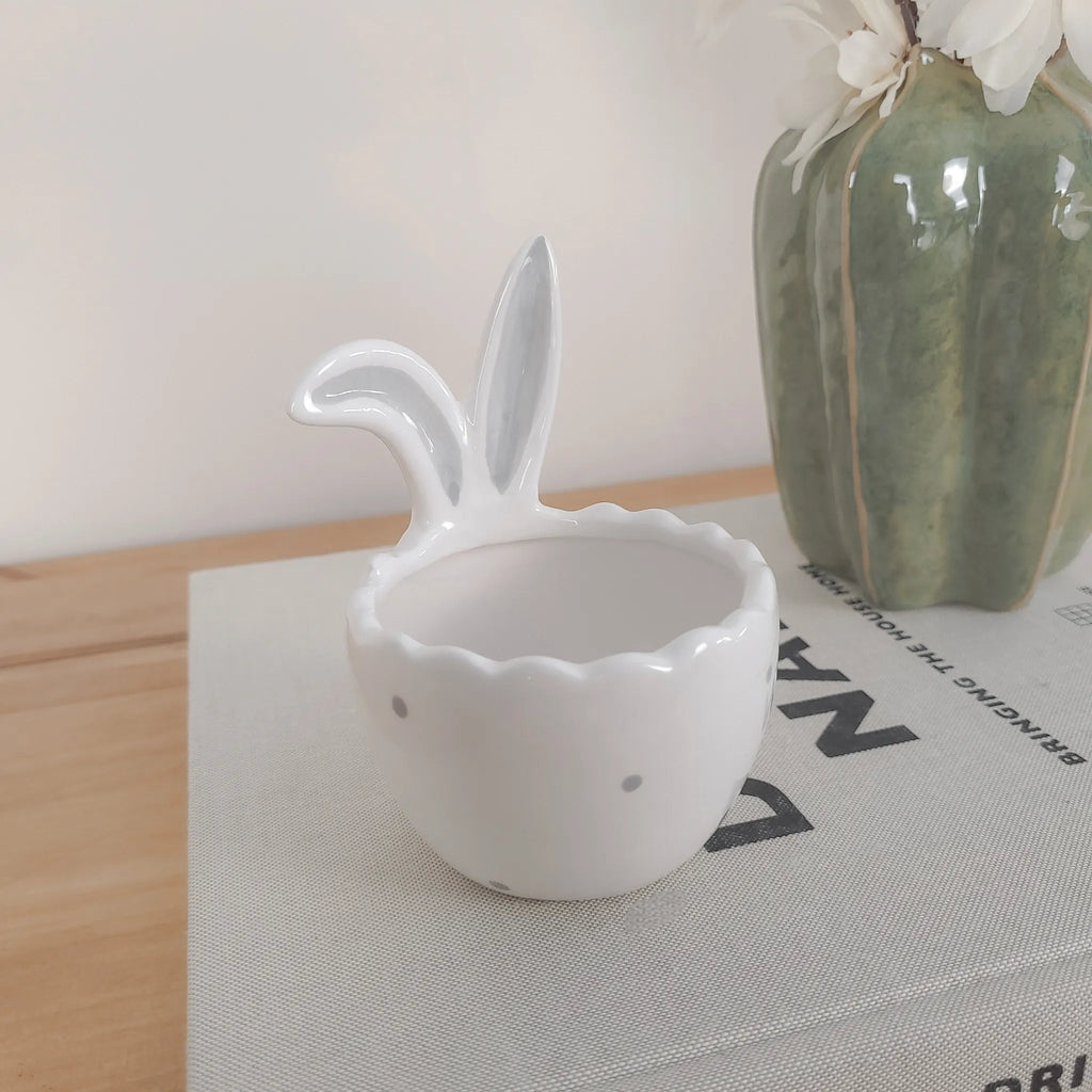 Ceramic Bunny Ears Egg Bowl