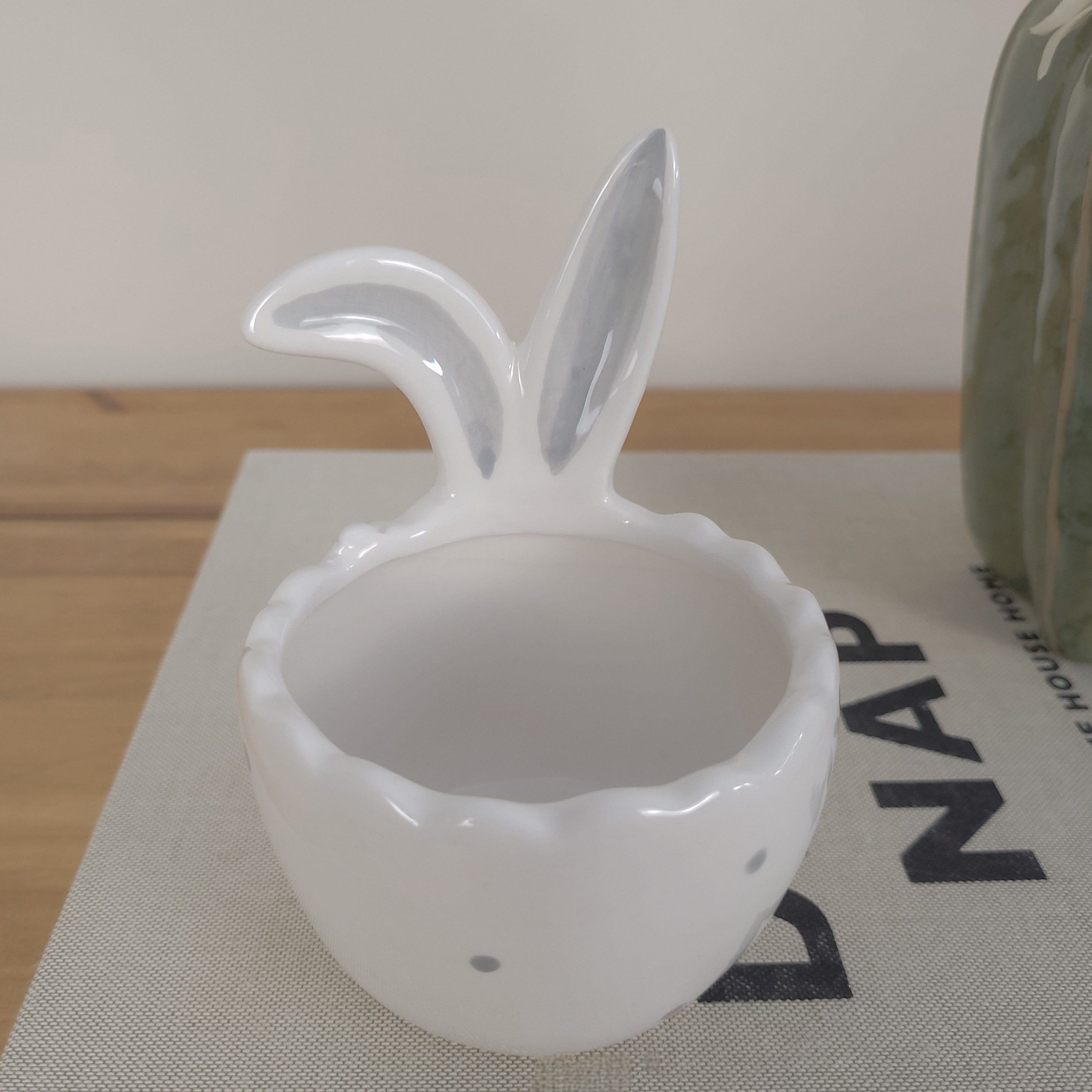 Ceramic Bunny Ears Egg Bowl